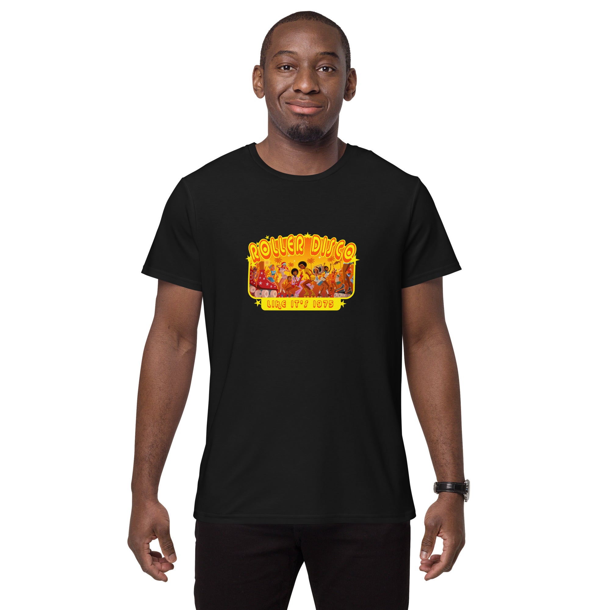 T-shirt premium en coton homme Roller Disco 1975