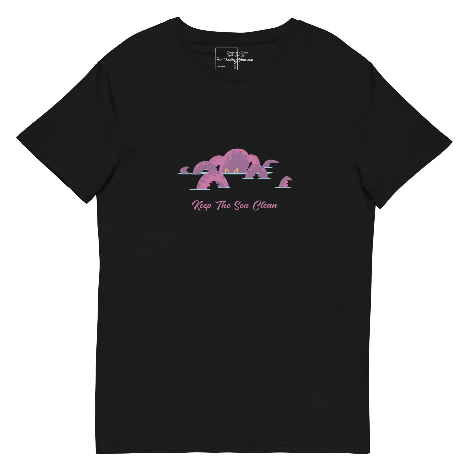 T-shirt premium en coton homme Octopus Purple