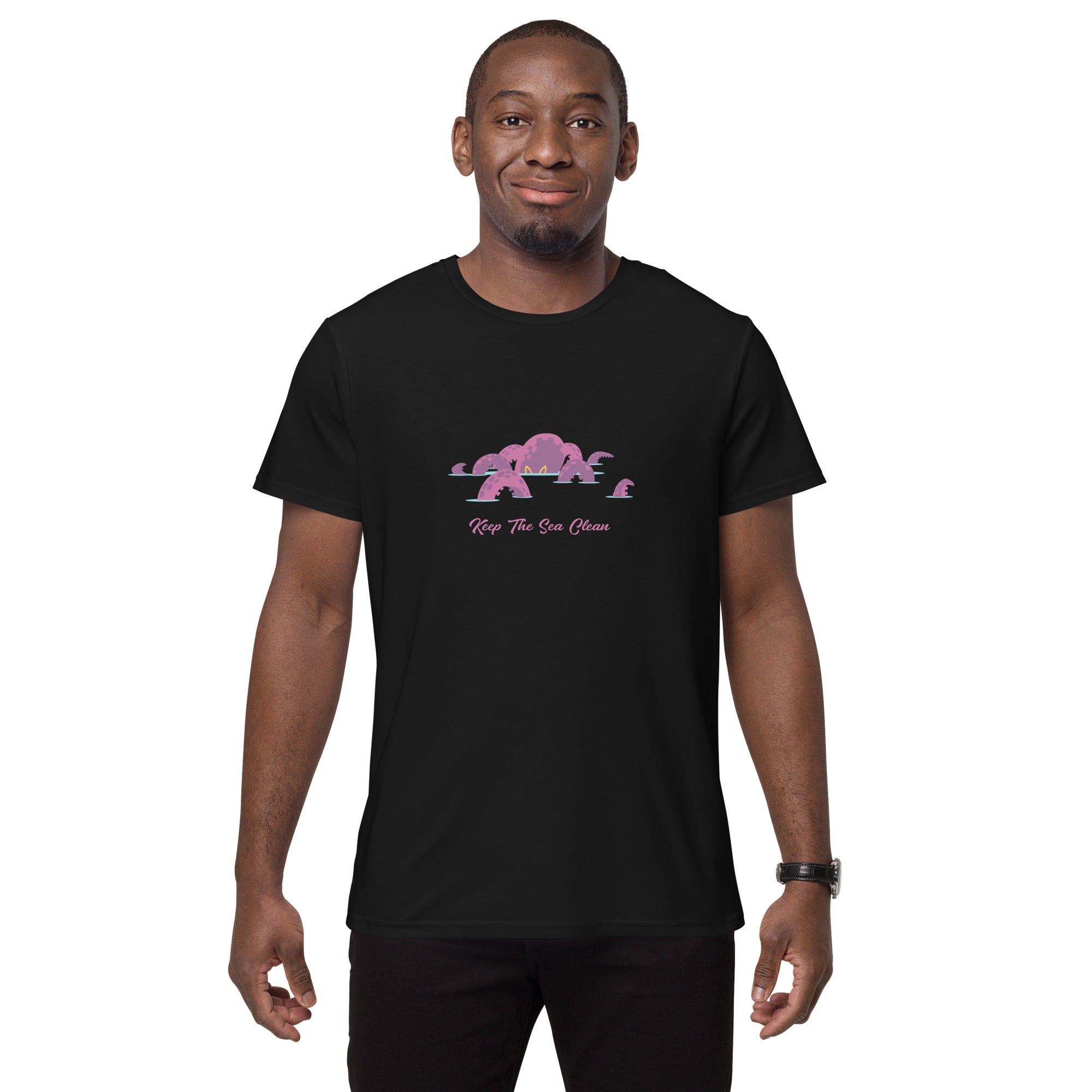 T-shirt premium en coton homme Octopus Purple