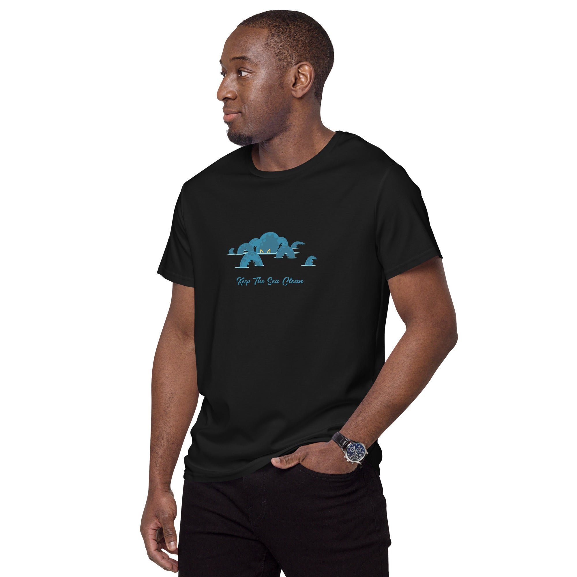 Men's premium cotton t-shirt Octopus Blue