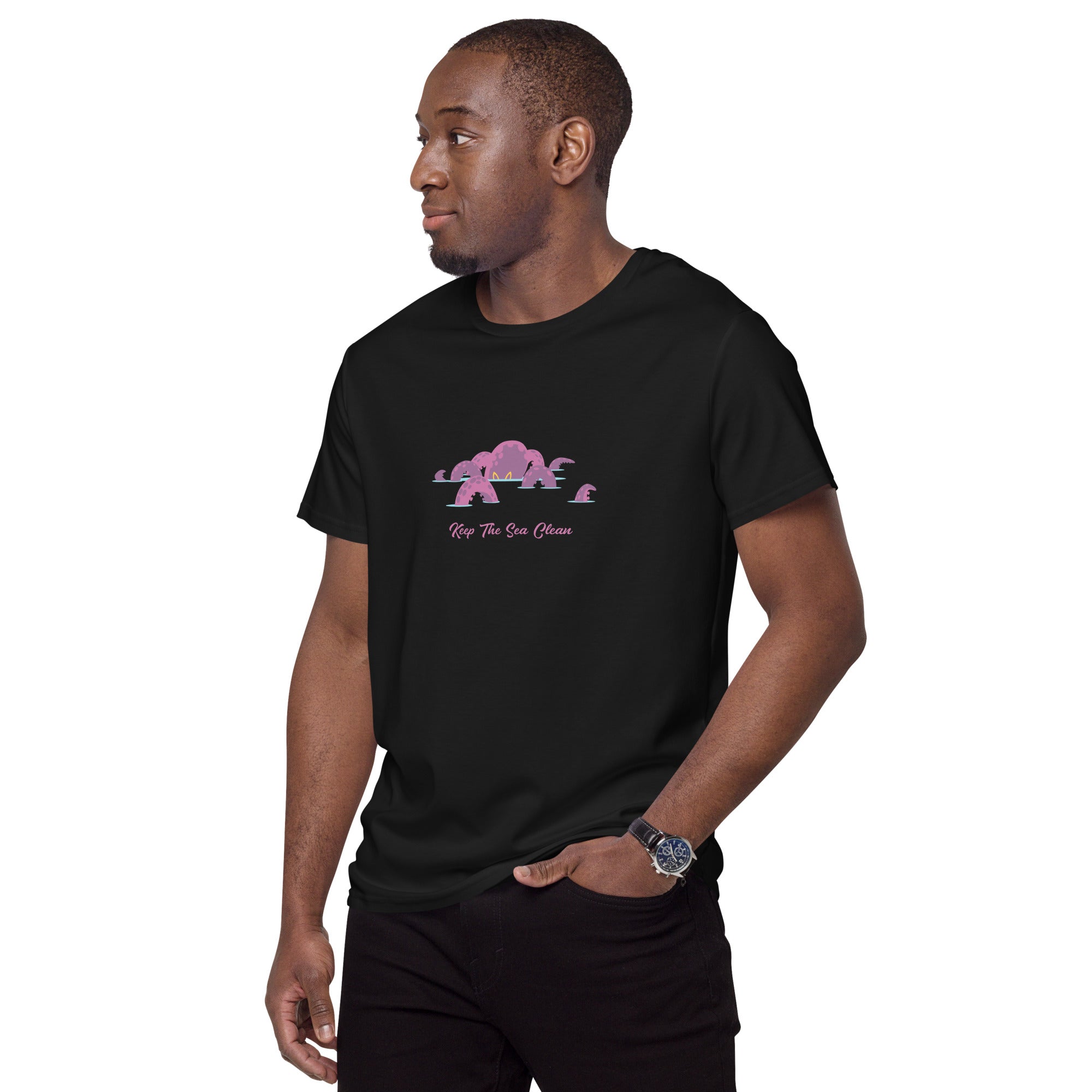 T-shirt premium en coton homme Octopus Purple