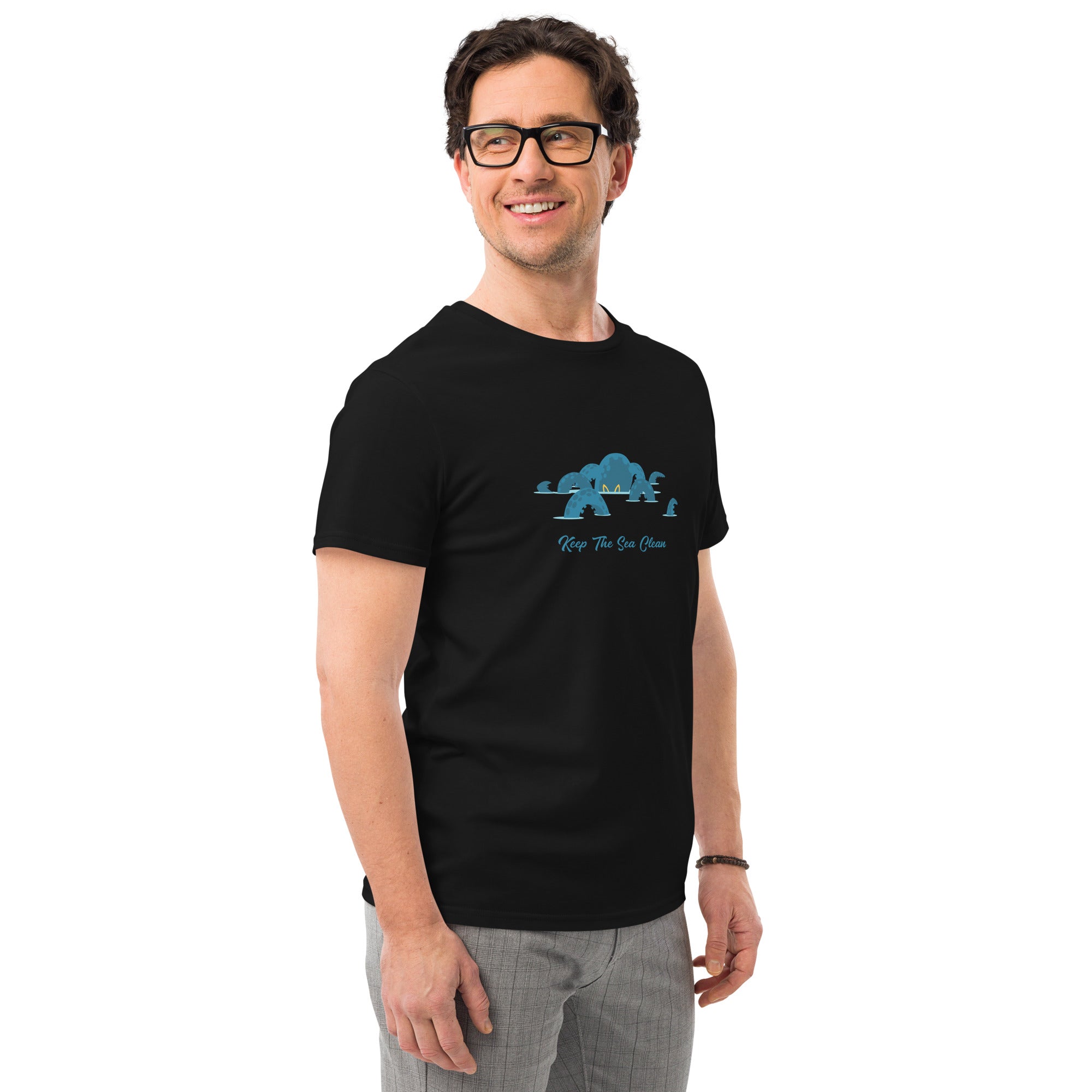 Men's premium cotton t-shirt Octopus Blue