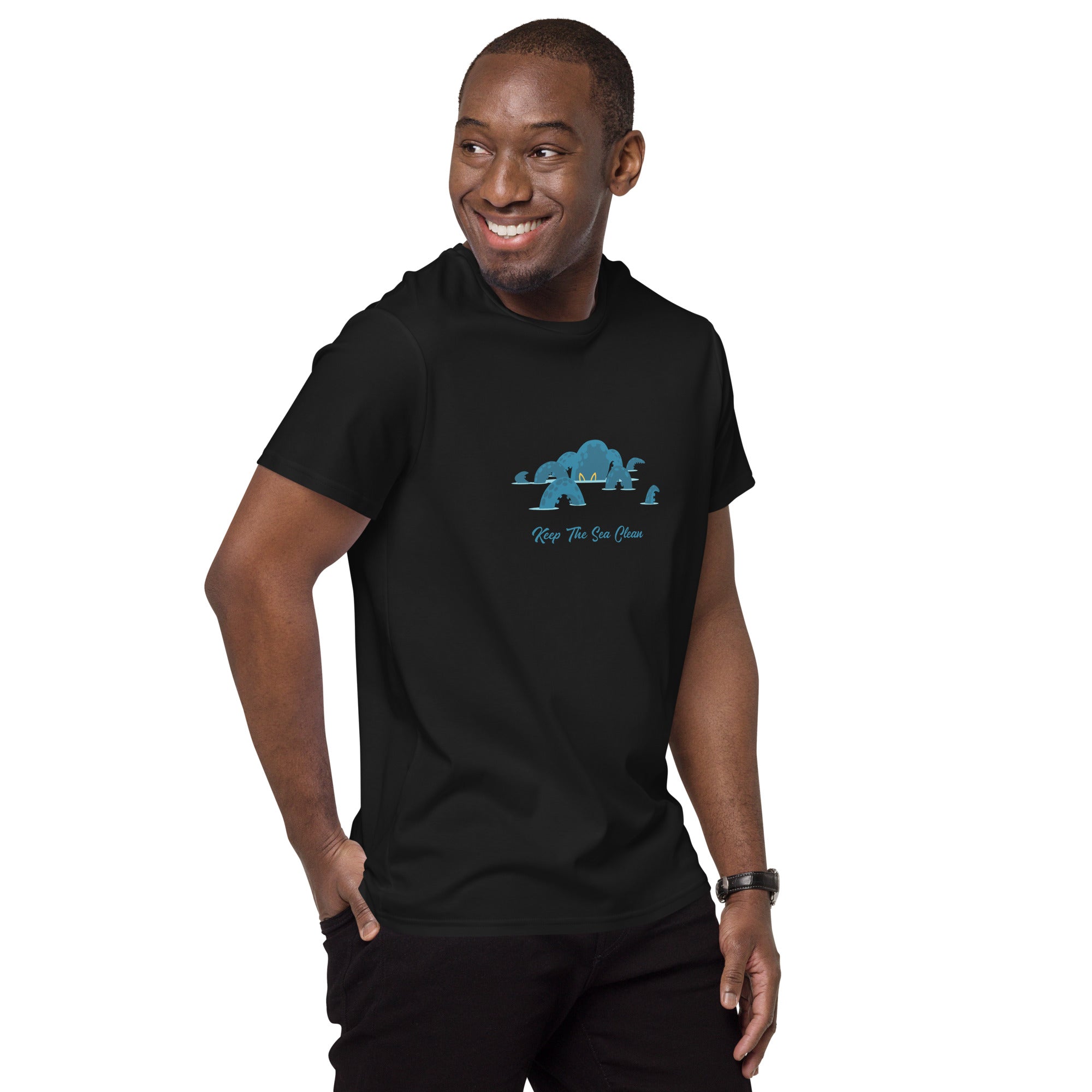 Men's premium cotton t-shirt Octopus Blue