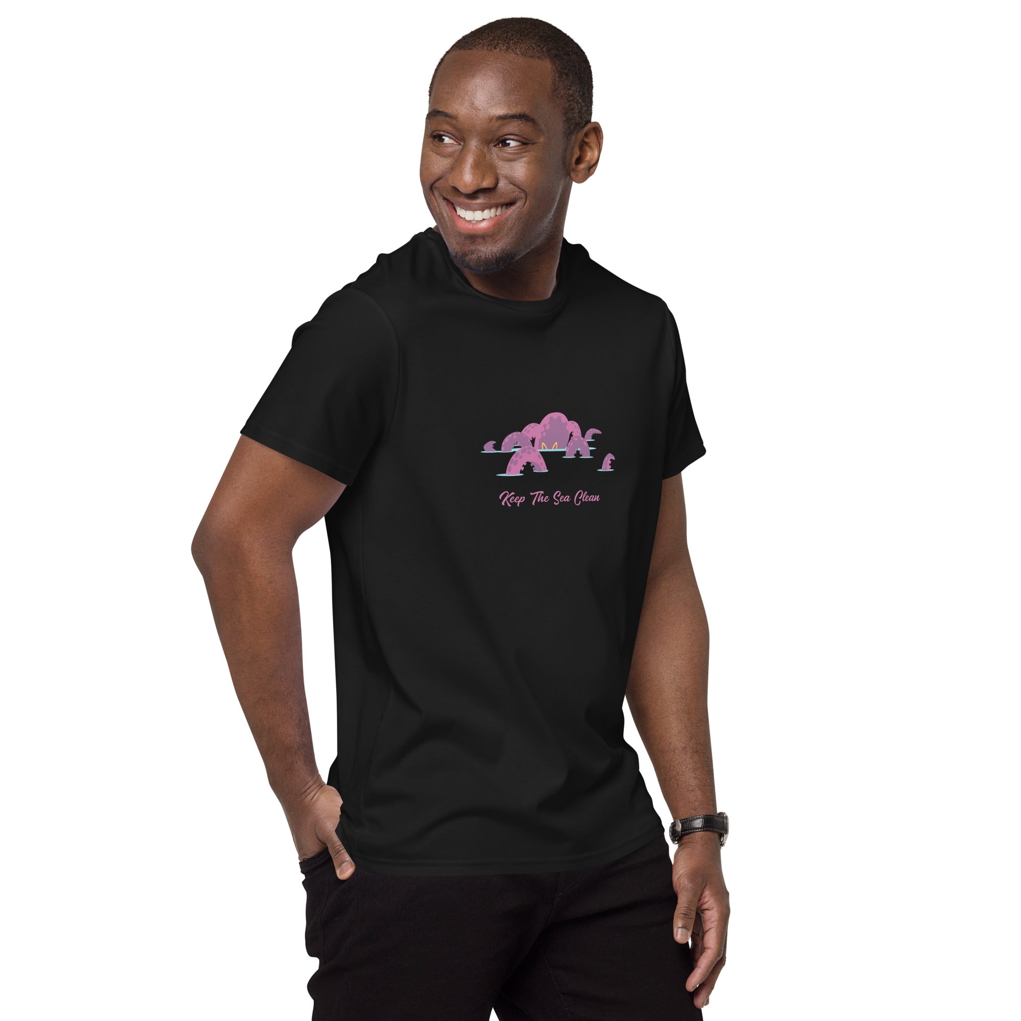 T-shirt premium en coton homme Octopus Purple