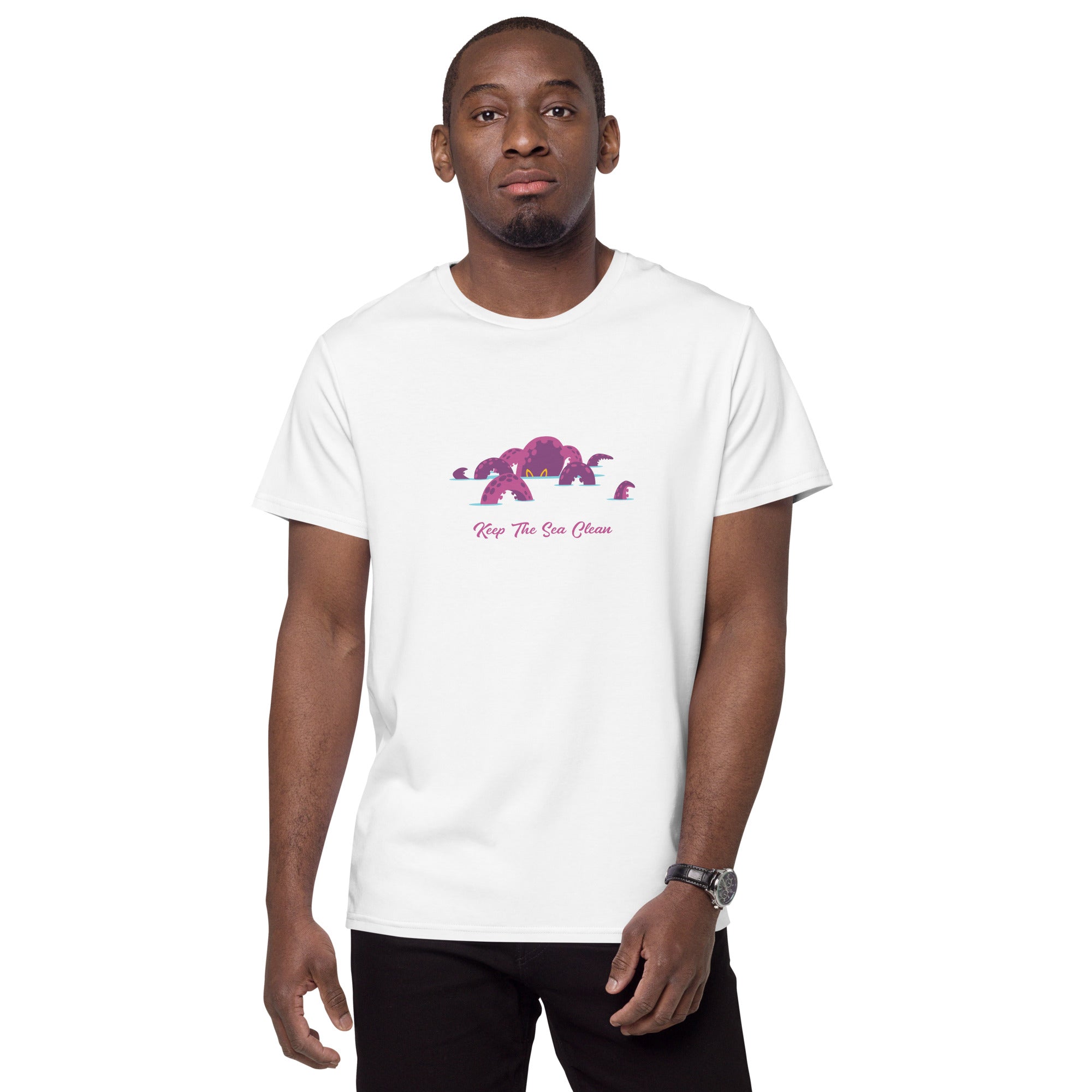 T-shirt premium en coton homme Octopus Purple