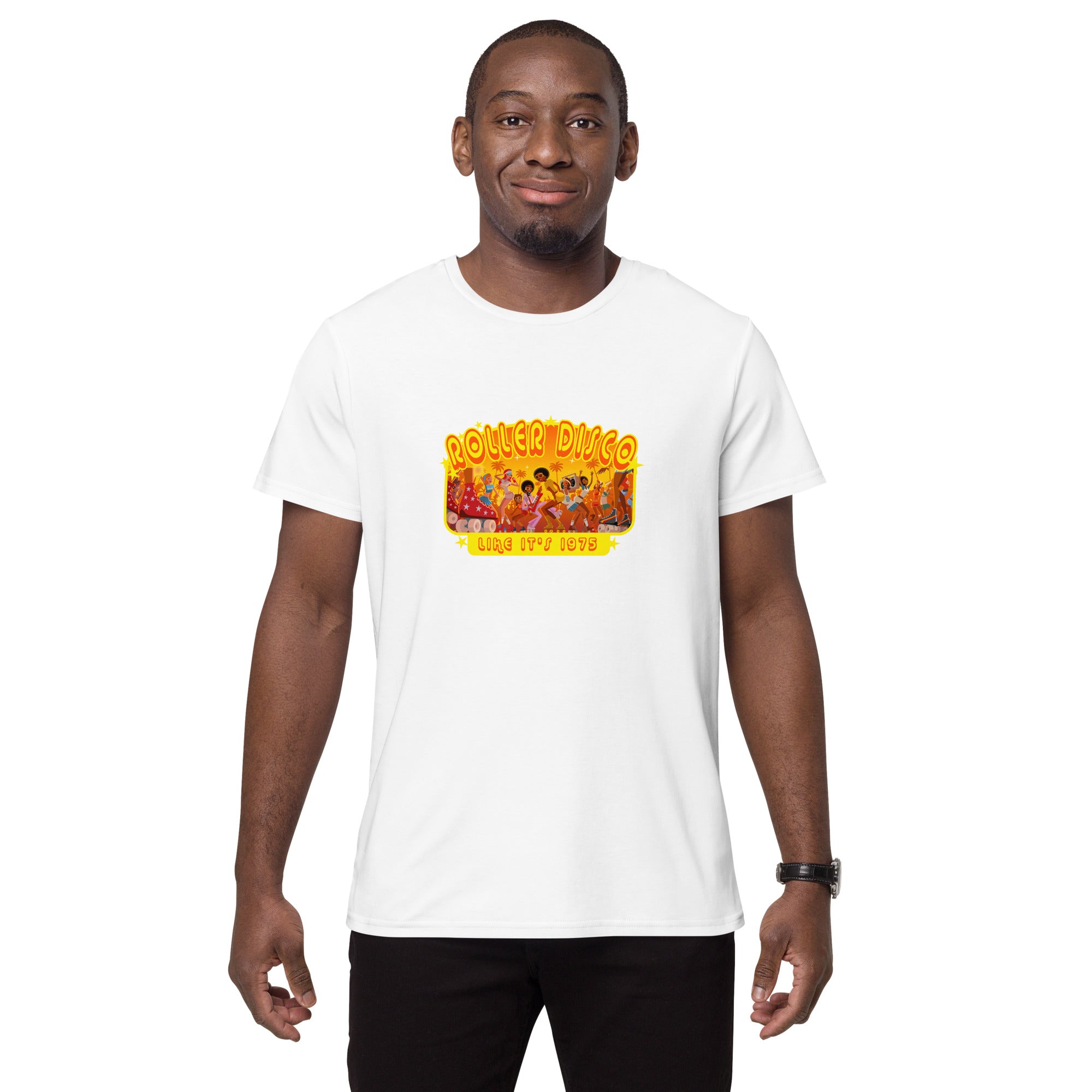 T-shirt premium en coton homme Roller Disco 1975
