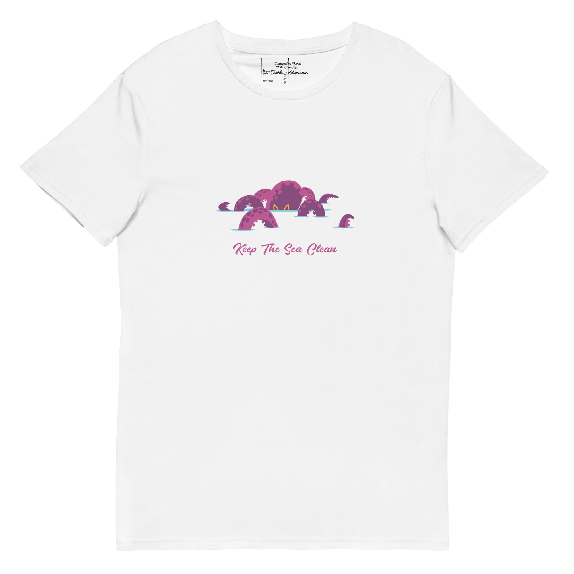 T-shirt premium en coton homme Octopus Purple