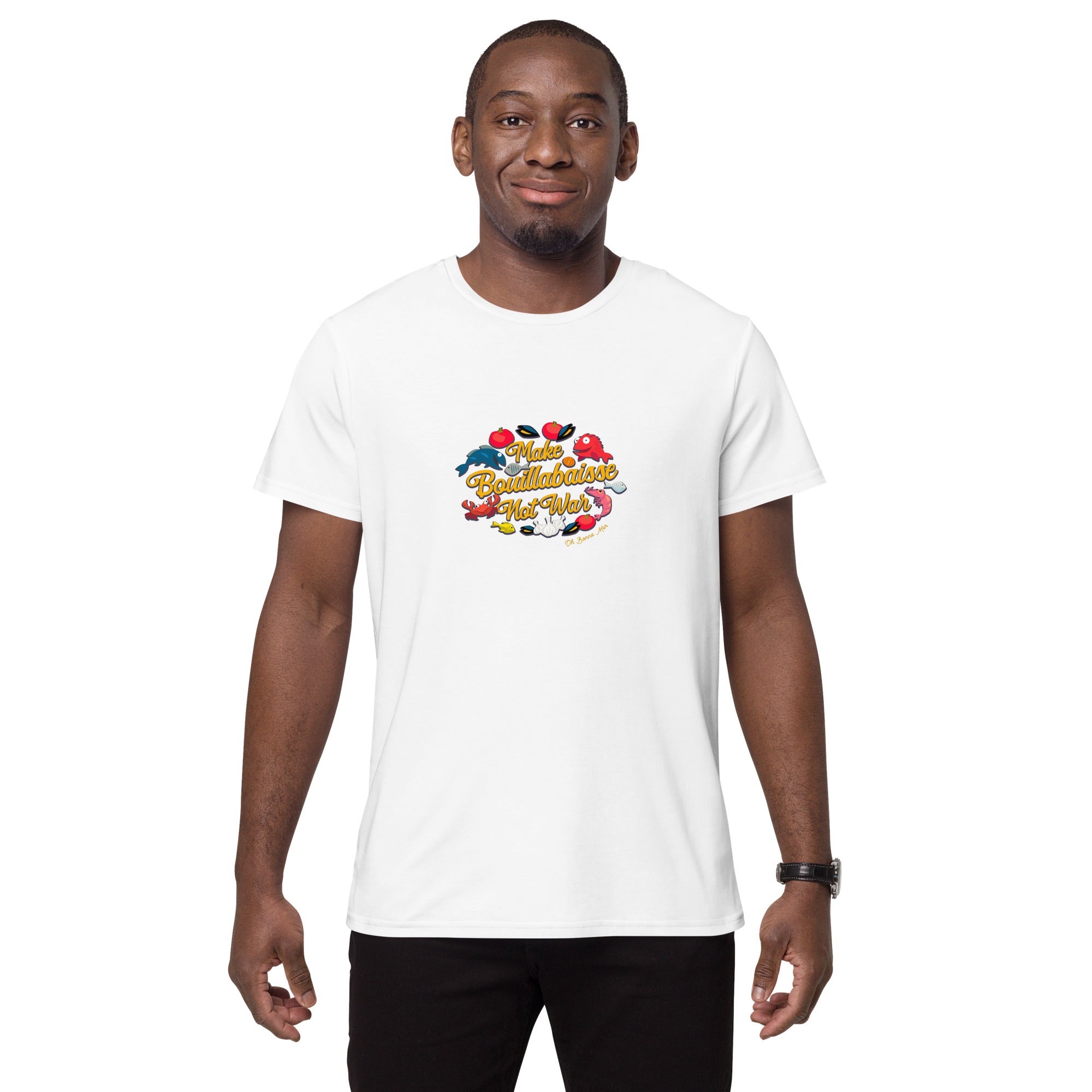 T-shirt premium en coton homme Make Bouillabaisse Not War Oh Bonne Mer