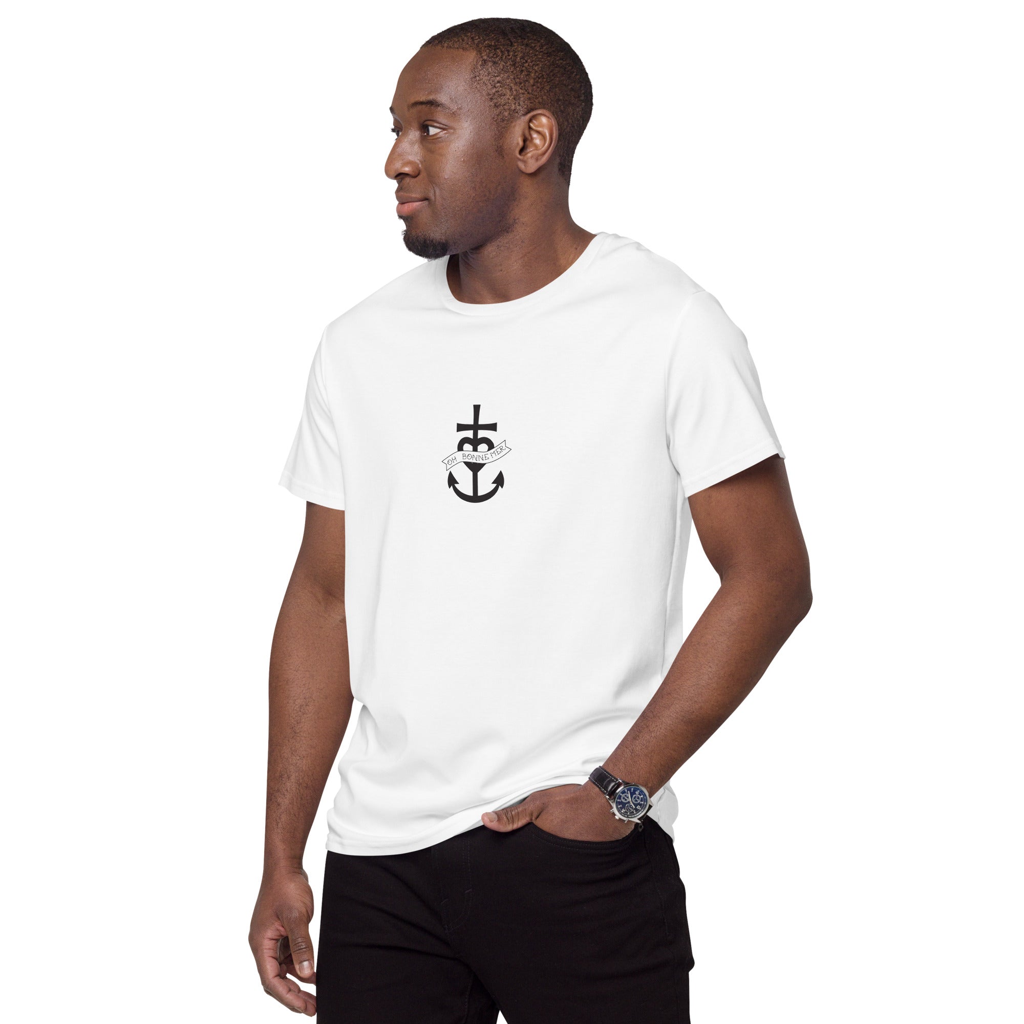 T-shirt premium en coton homme Oh Bonne Mer 1 (petite impression)