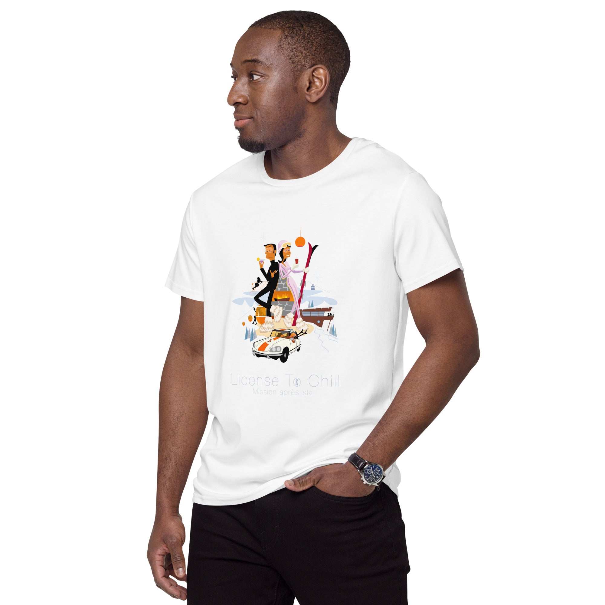 T-shirt premium en coton homme License To Chill Mission Après-Ski