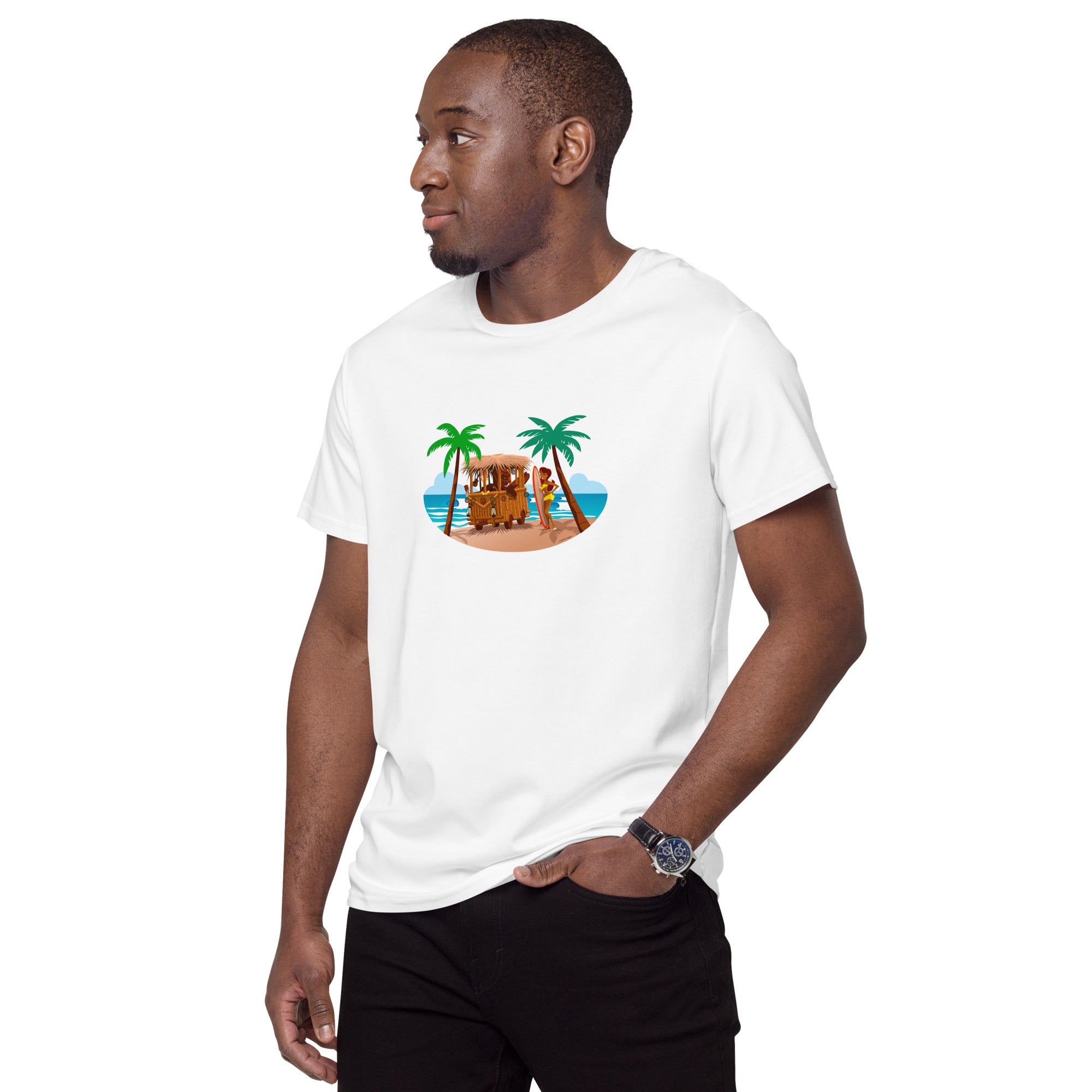 T-shirt premium en coton homme Tiki Kombi