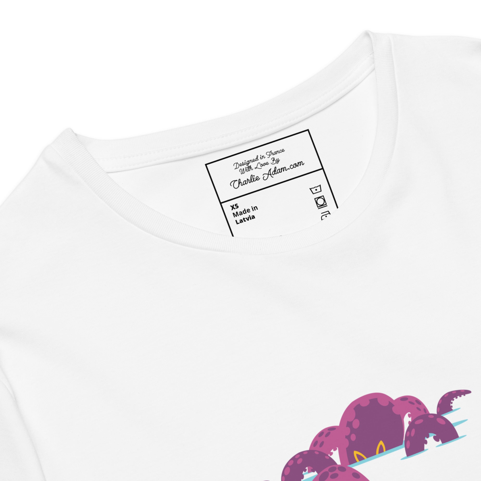 T-shirt premium en coton homme Octopus Purple