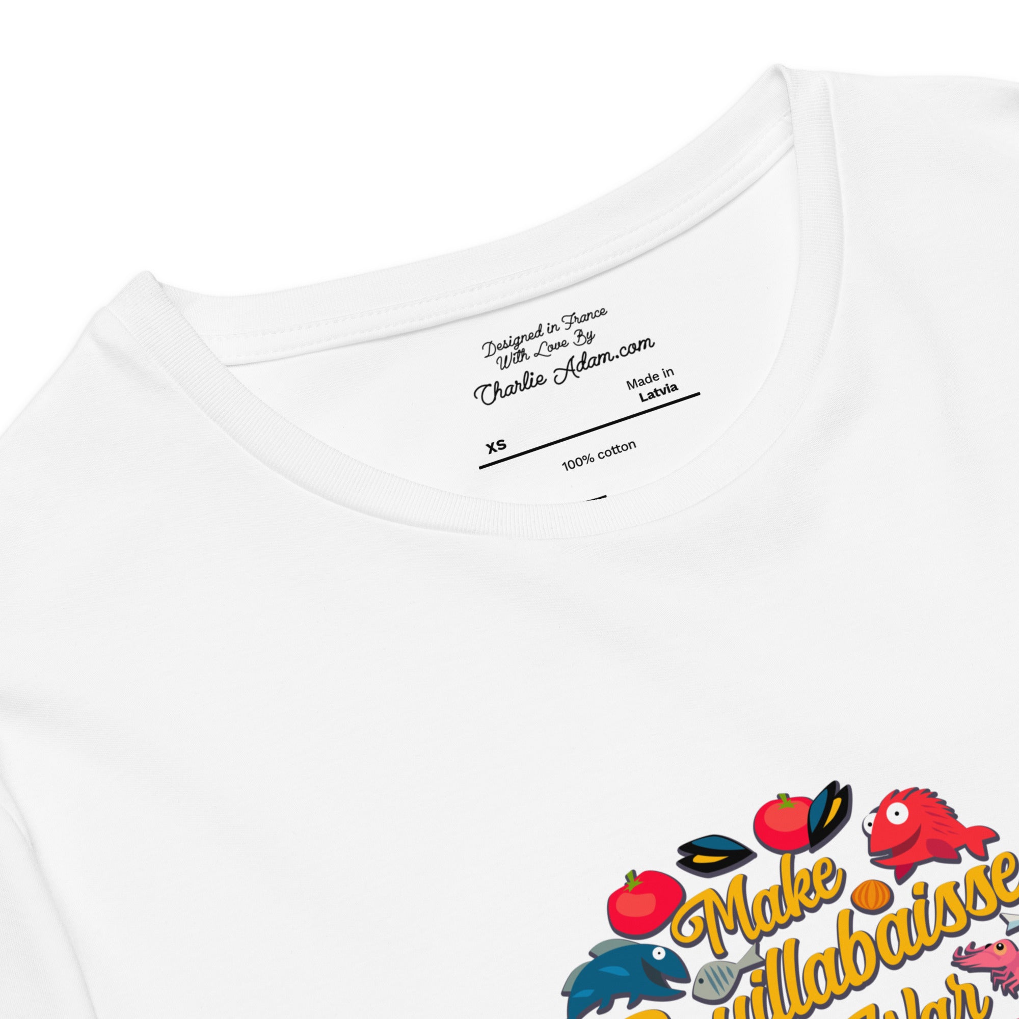 T-shirt premium en coton homme Make Bouillabaisse Not War Oh Bonne Mer