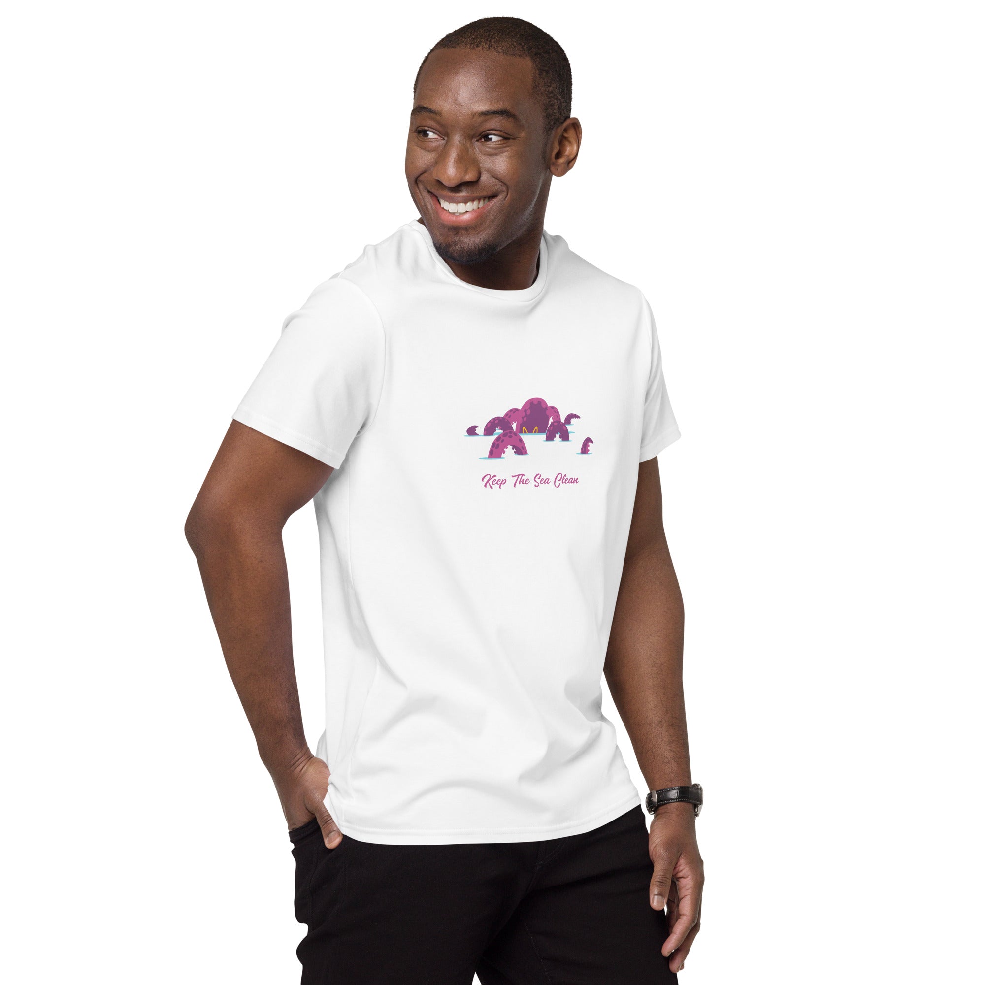 T-shirt premium en coton homme Octopus Purple