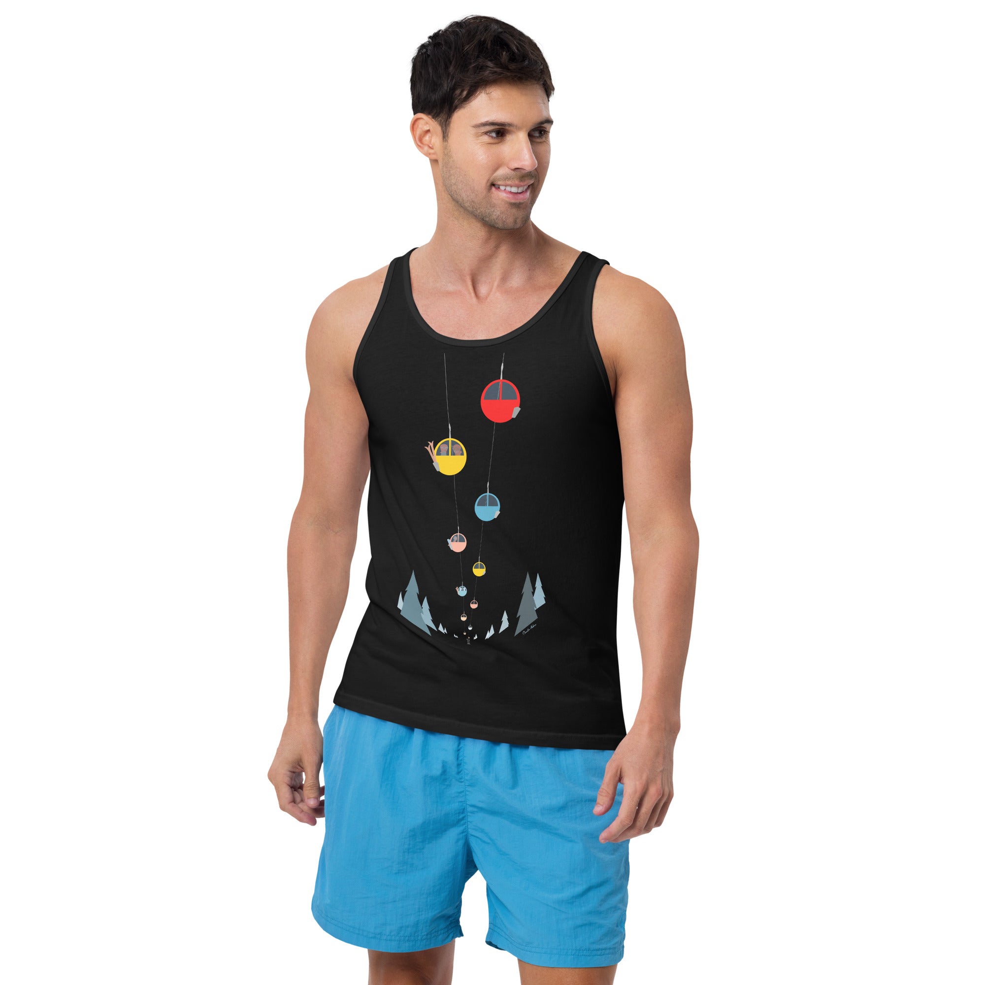 Unisex Tank Top Gondolas in the mist