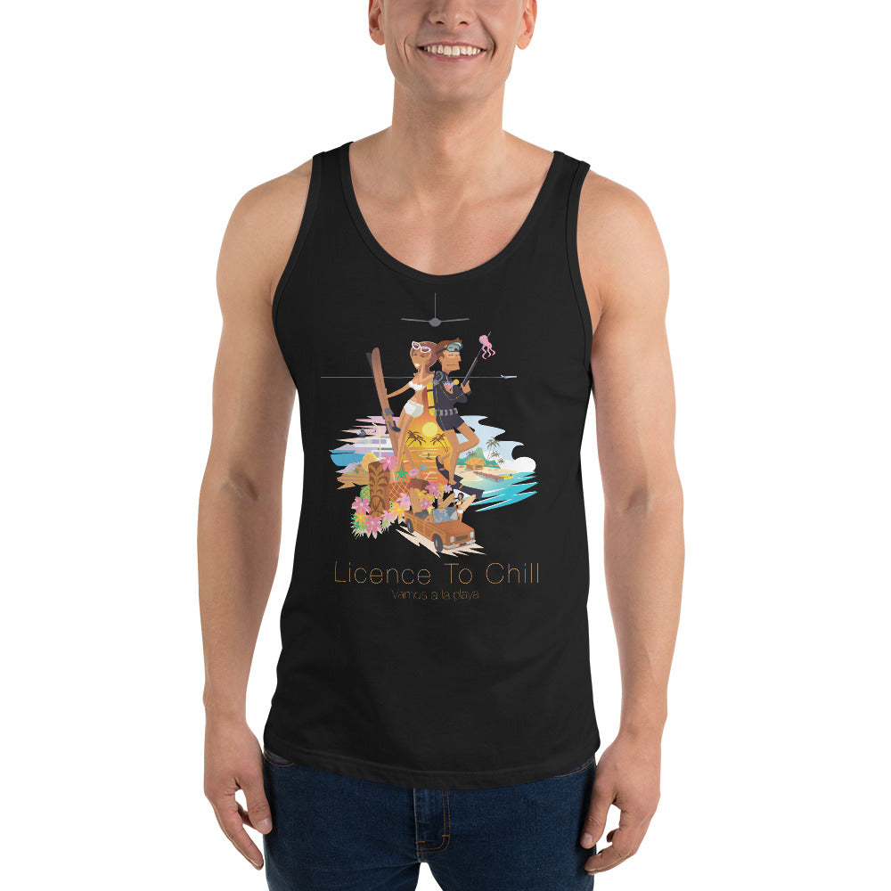 Unisex Tank Top License To Chill Vamos a la Playa