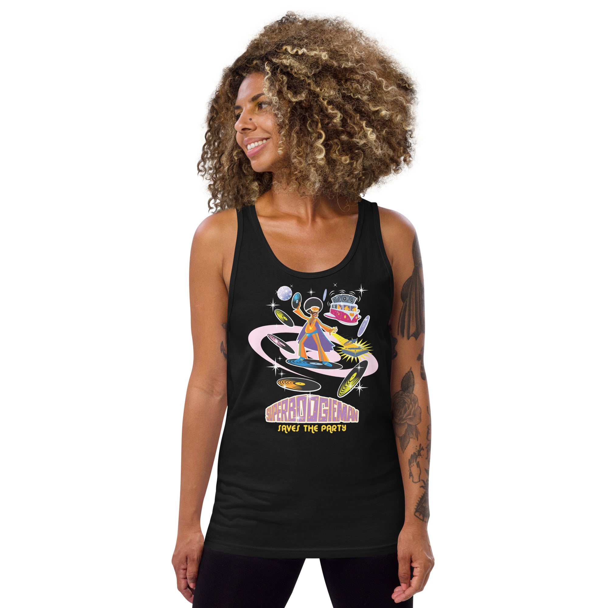 Unisex Tank Top Superboogieman Saves the Party