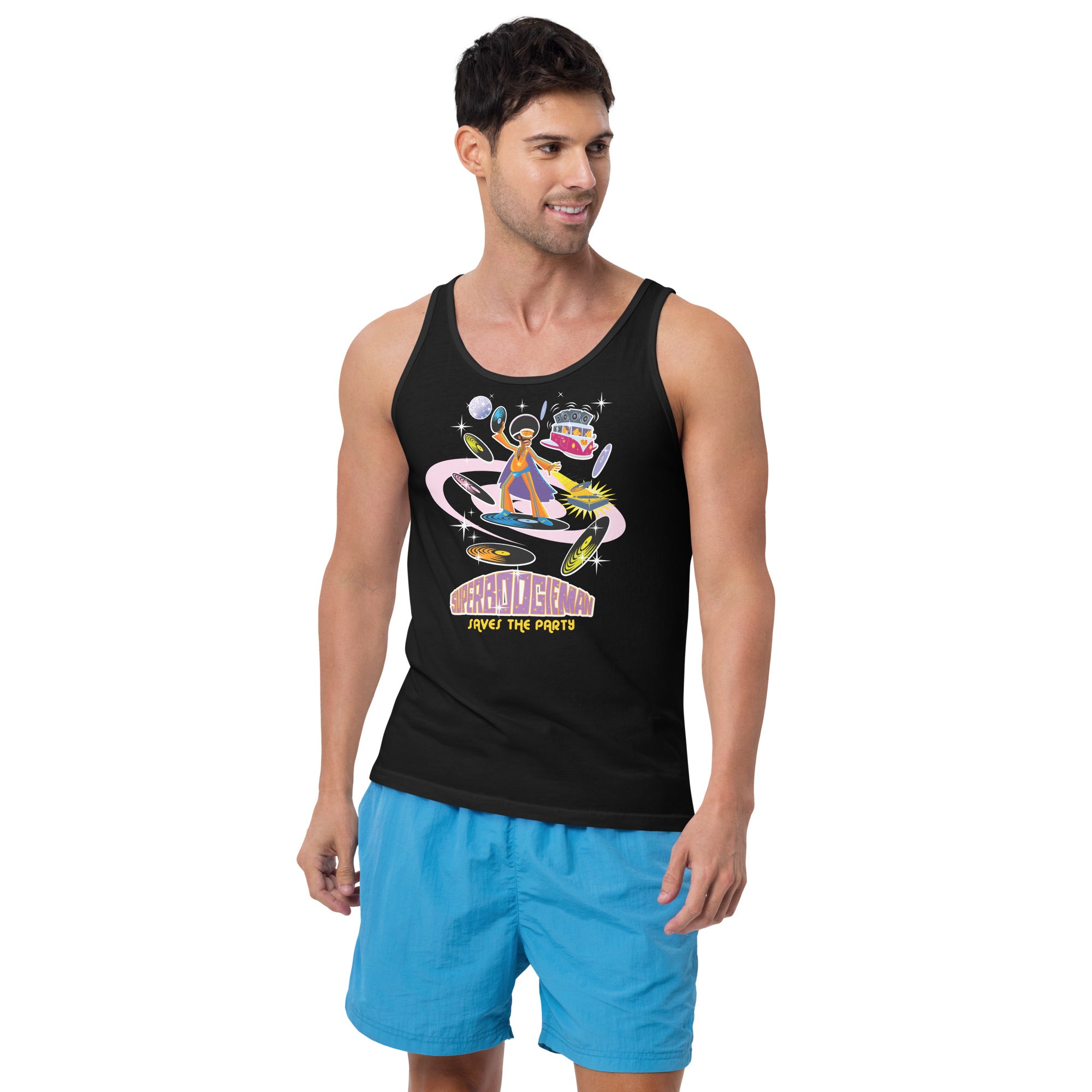 Unisex Tank Top Superboogieman Saves the Party