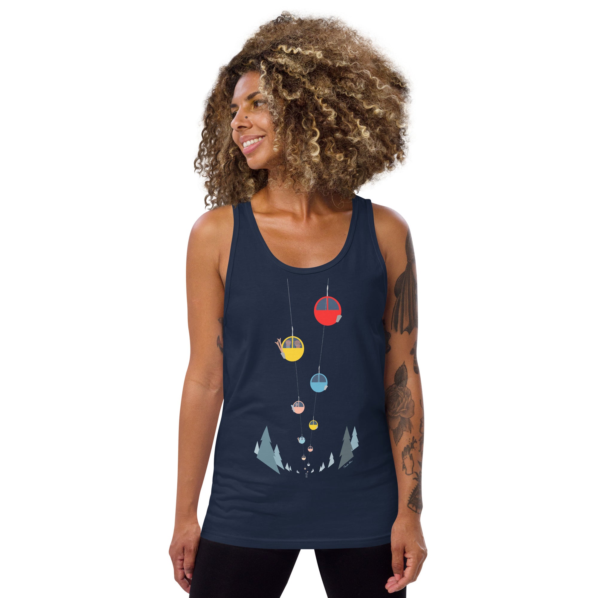 Unisex Tank Top Gondolas in the mist