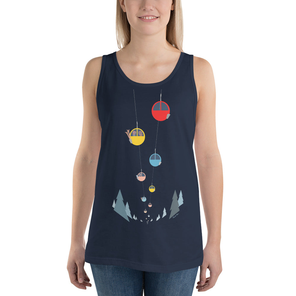 Unisex Tank Top Gondolas in the mist