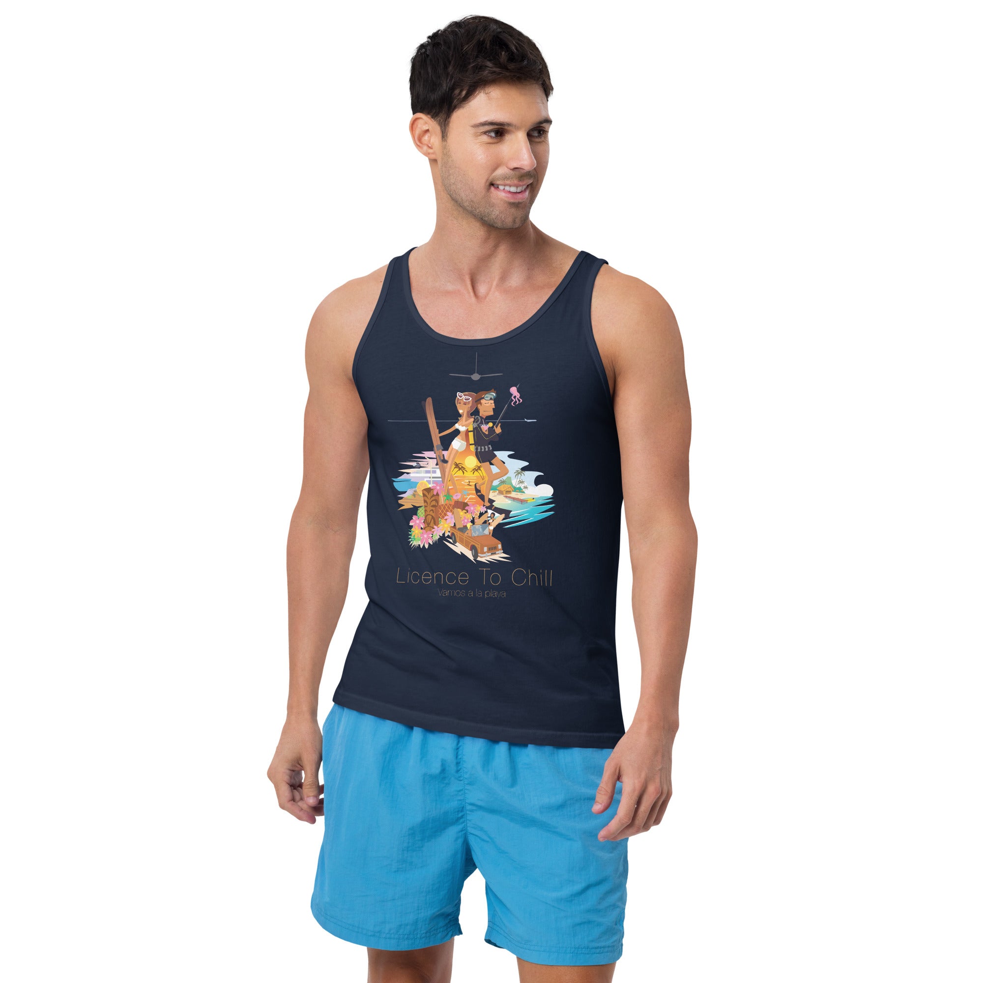 Unisex Tank Top License To Chill Vamos a la Playa