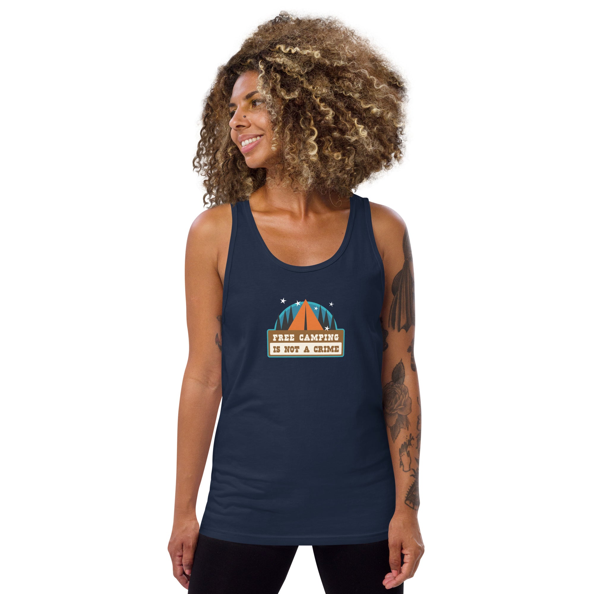 Unisex Tank Top Free camping is not a crime Graphic