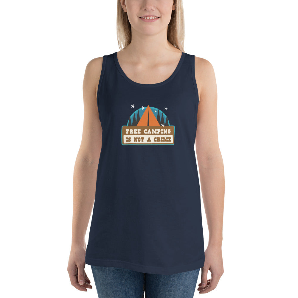 Unisex Tank Top Free camping is not a crime Graphic