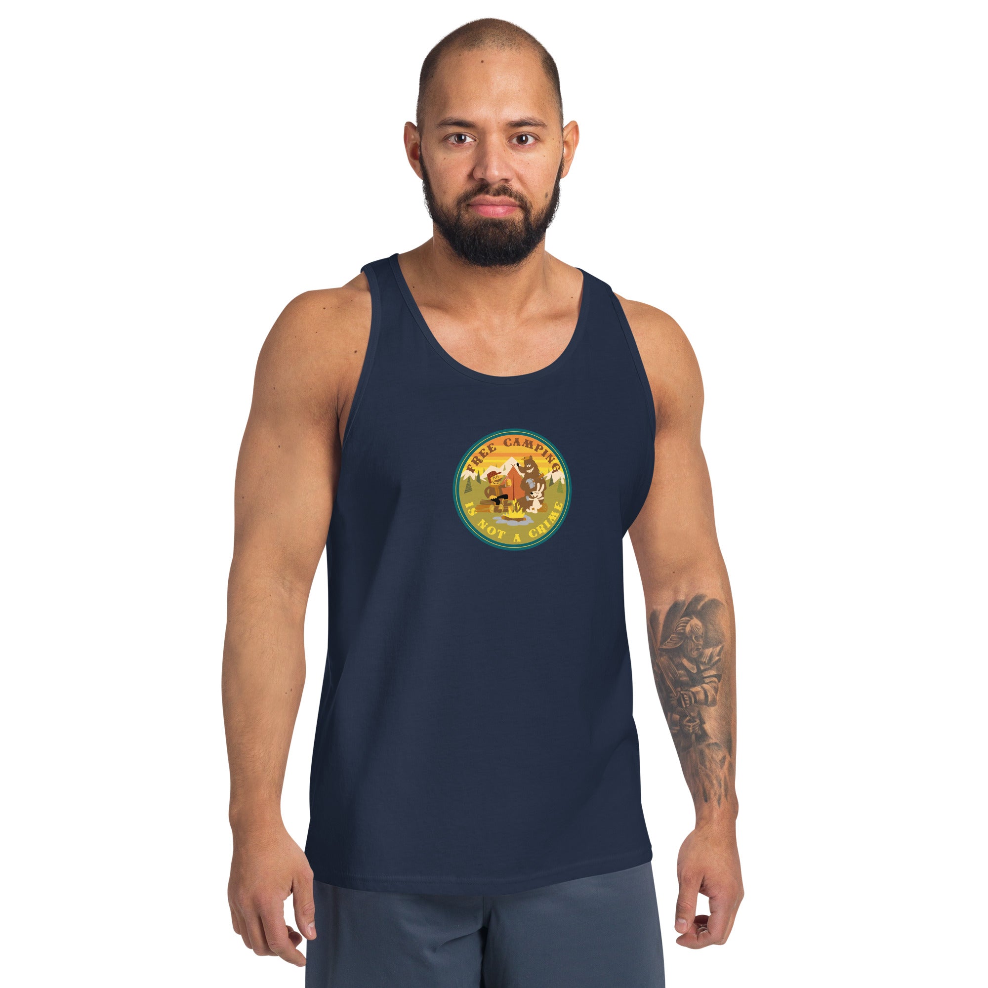 Unisex Tank Top Free camping is not a crime