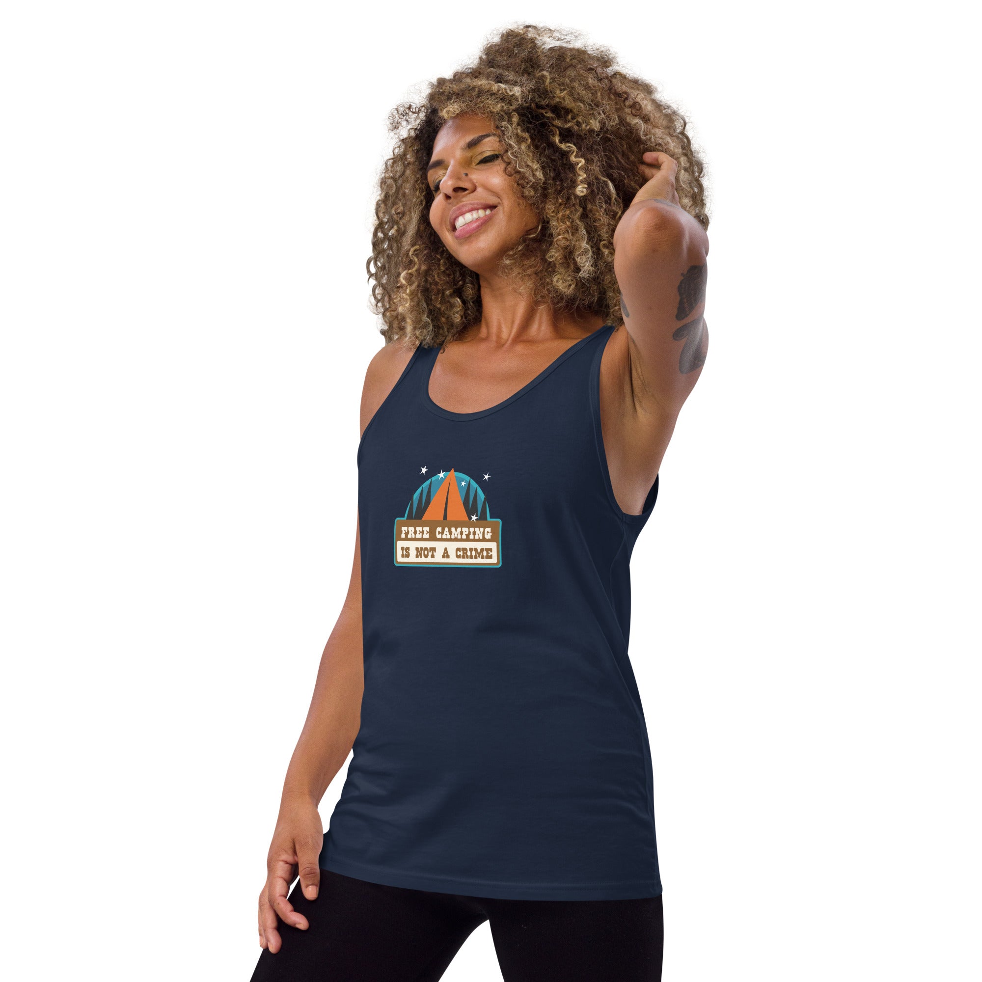 Unisex Tank Top Free camping is not a crime Graphic