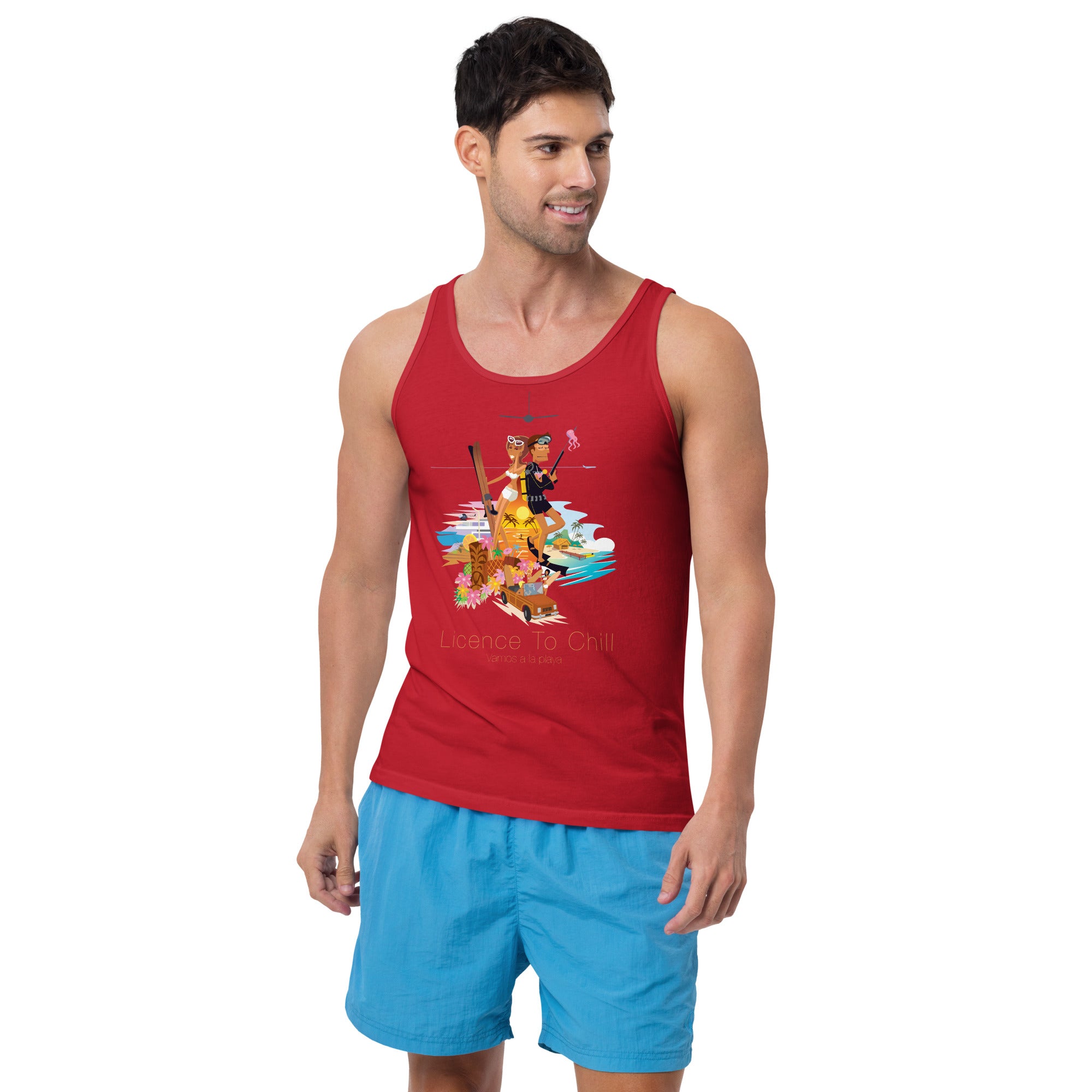 Unisex Tank Top License To Chill Vamos a la Playa