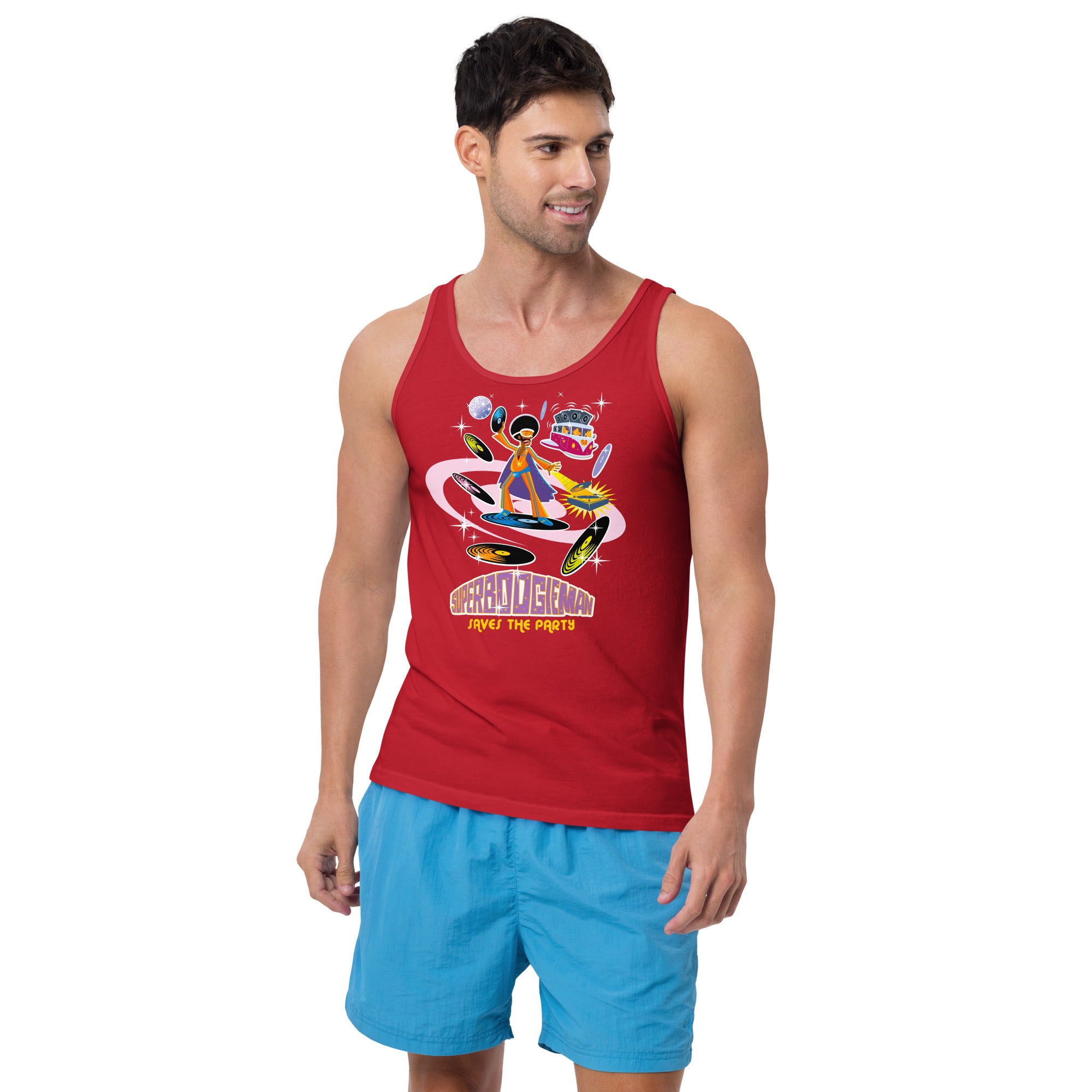 Unisex Tank Top Superboogieman Saves the Party