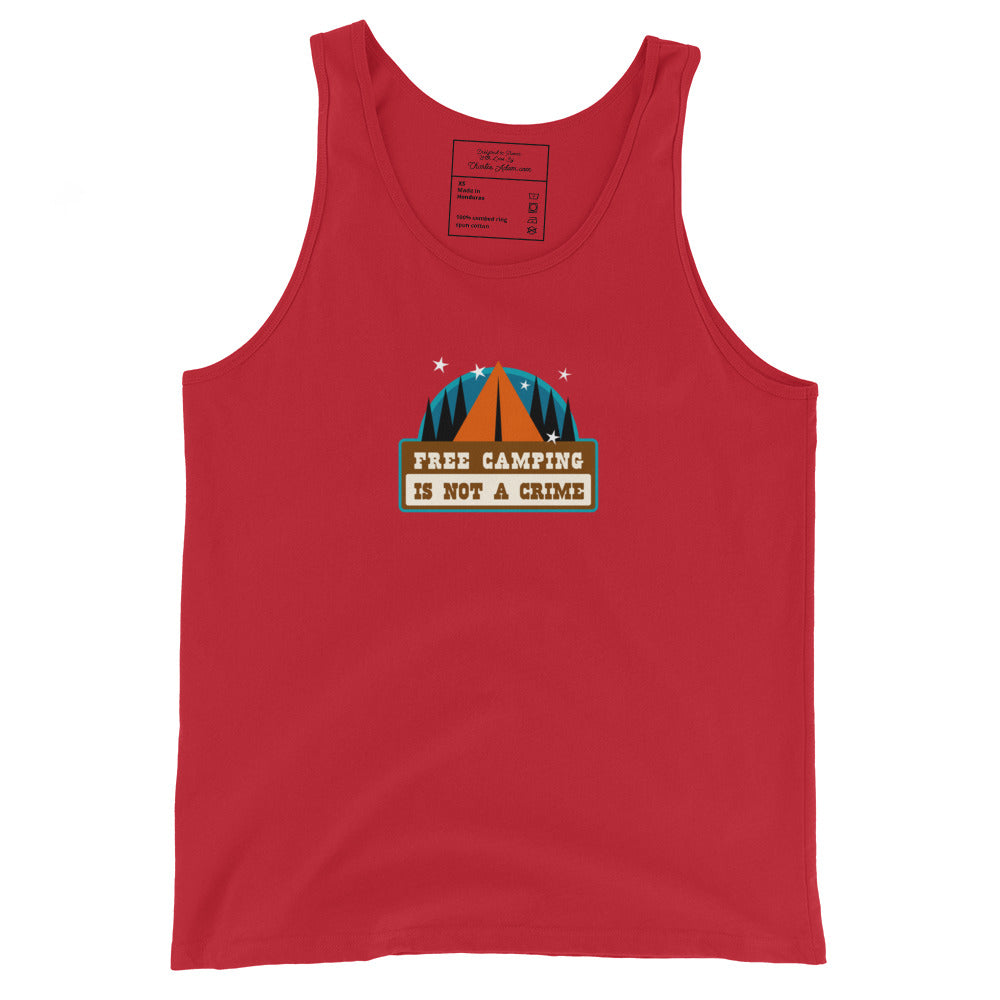 Unisex Tank Top Free camping is not a crime Graphic