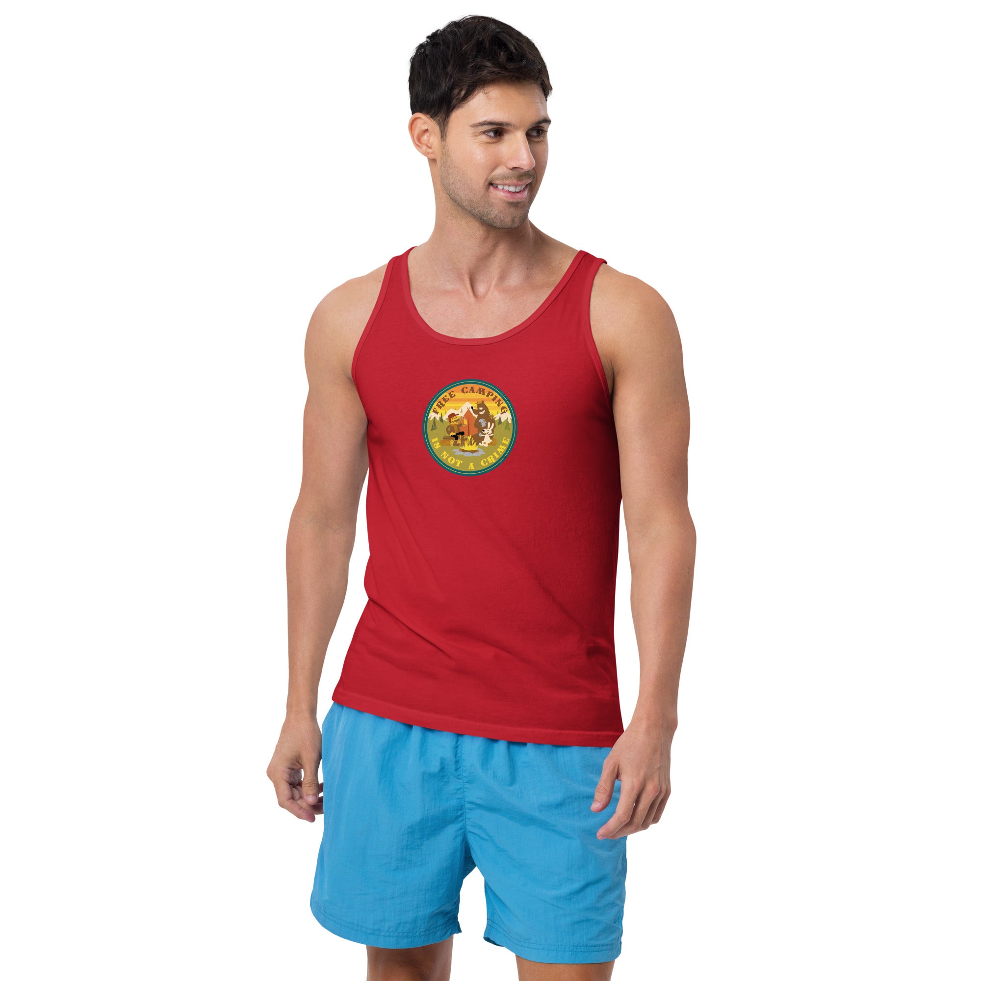 Unisex Tank Top Free camping is not a crime