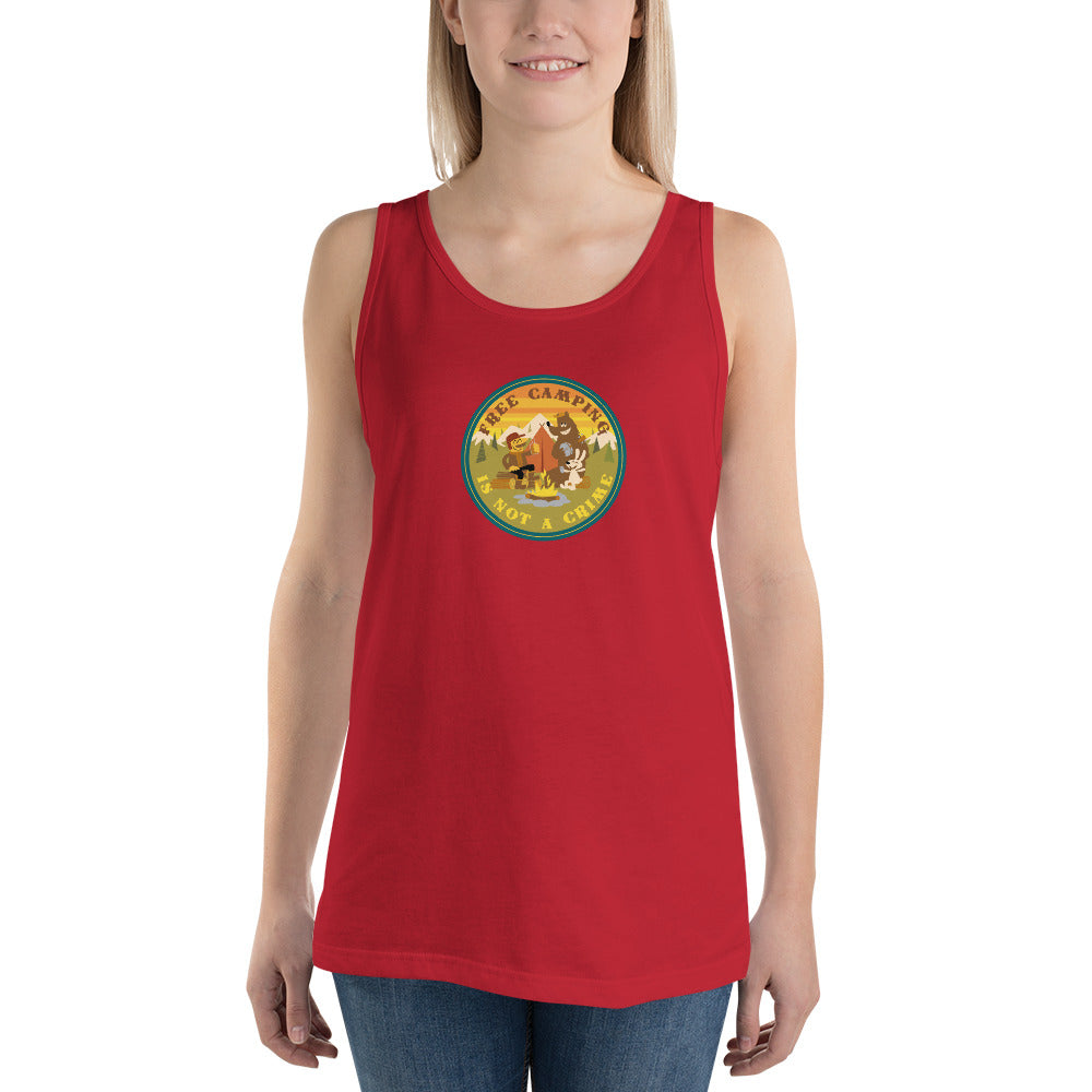 Unisex Tank Top Free camping is not a crime