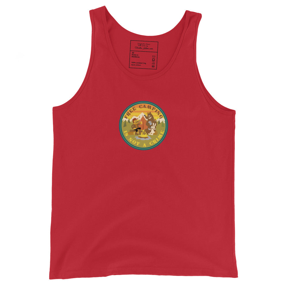 Unisex Tank Top Free camping is not a crime