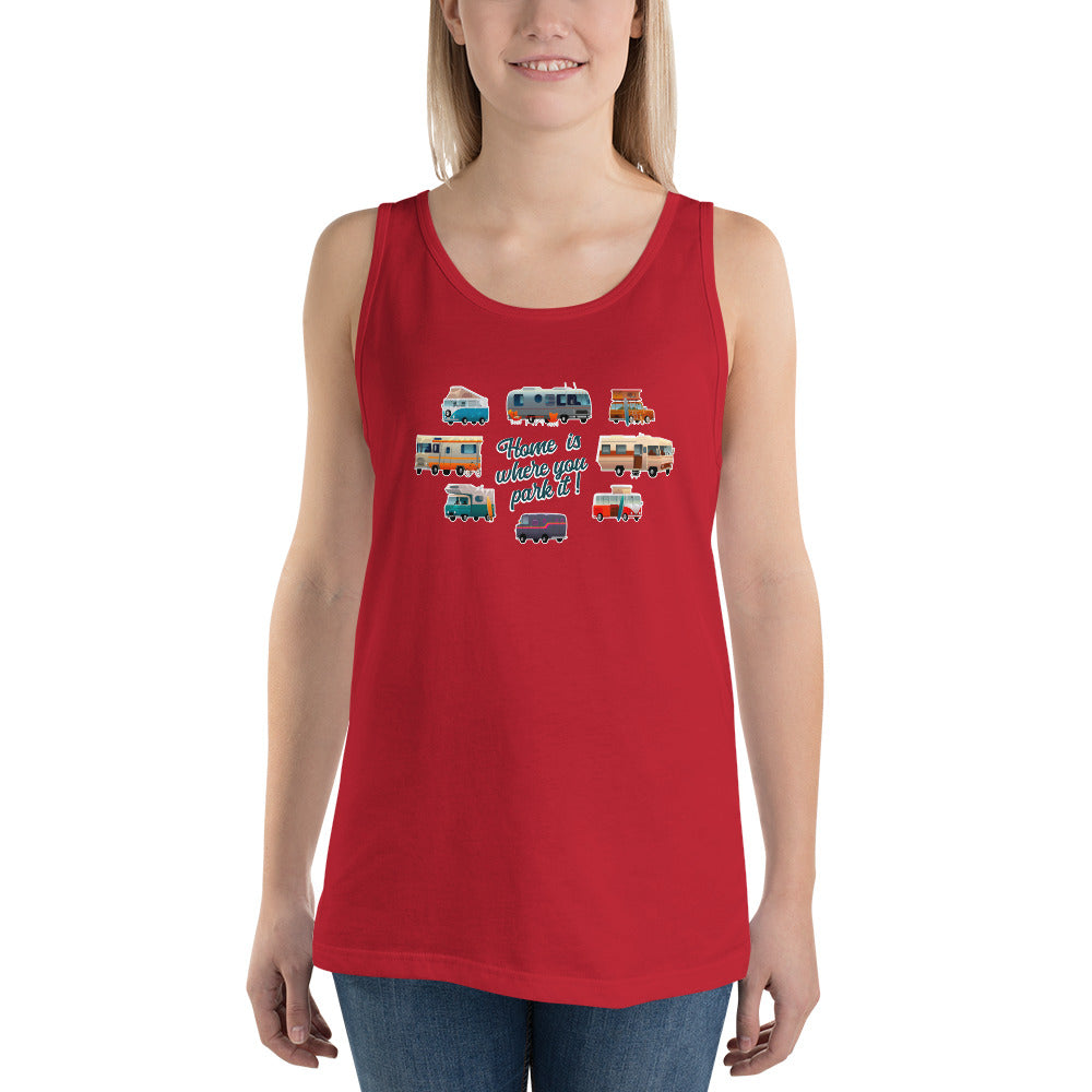 Unisex Tank Top Square Vintage Campers