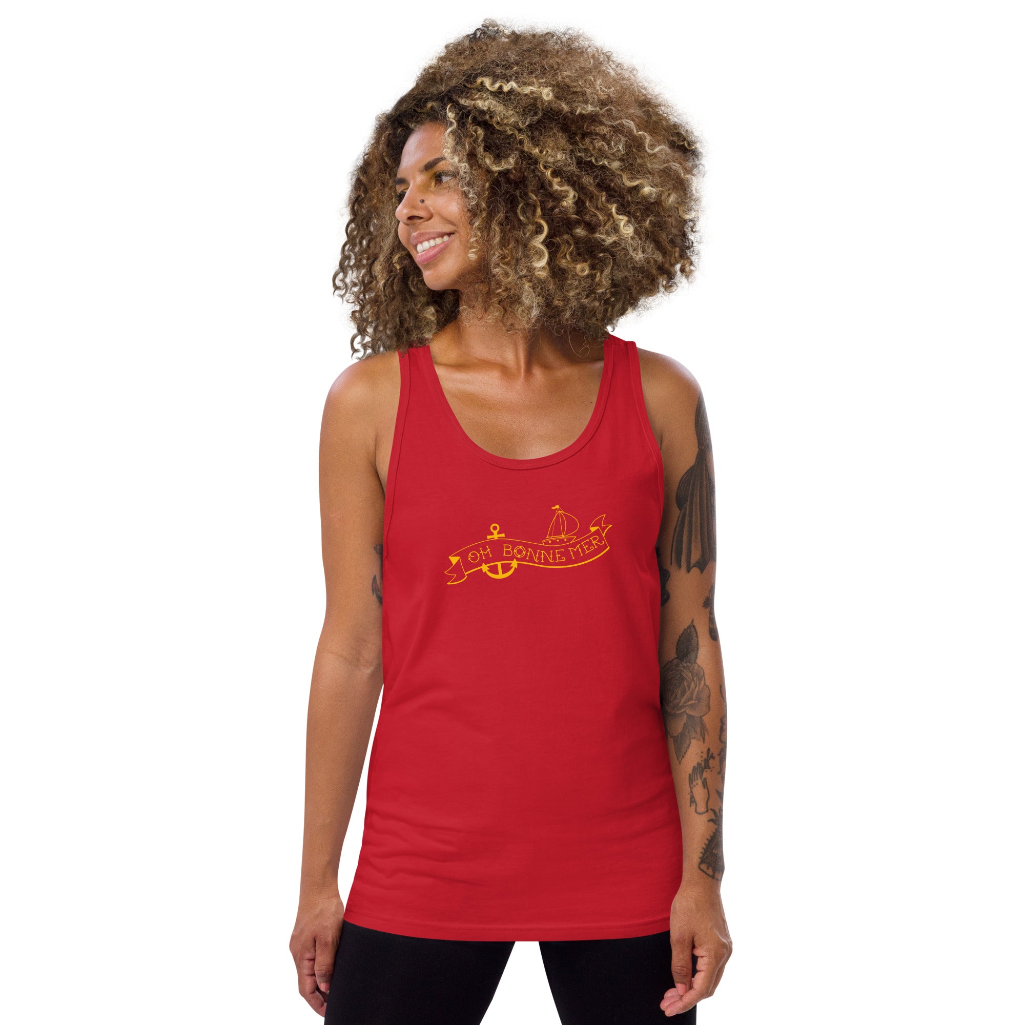 Unisex Tank Top Oh Bonne Mer Tattoo gold