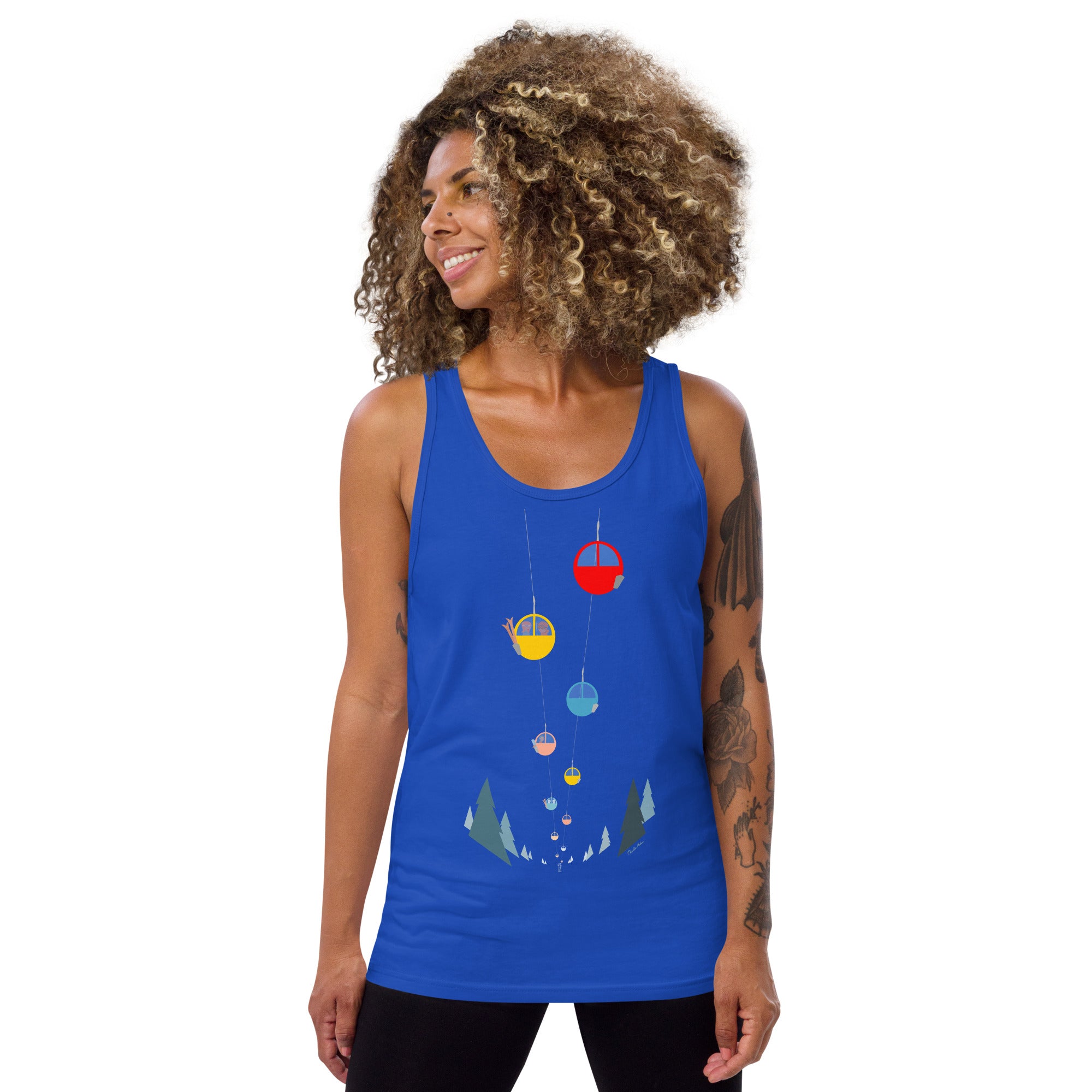 Unisex Tank Top Gondolas in the mist