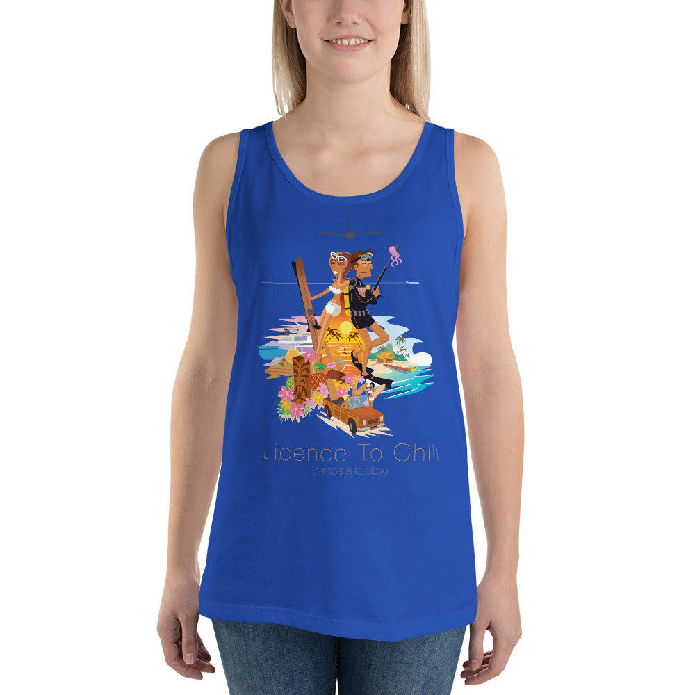 Unisex Tank Top License To Chill Vamos a la Playa