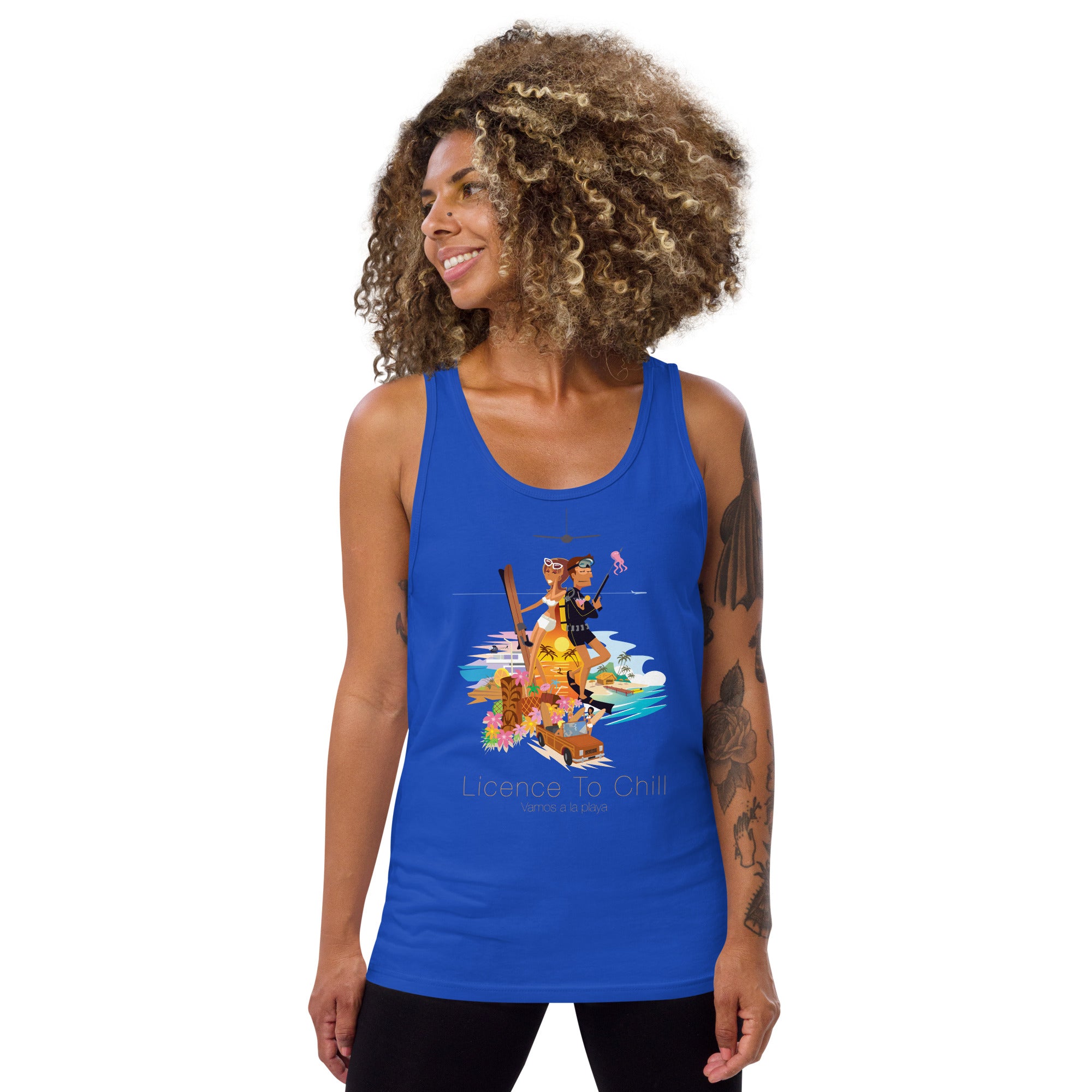 Unisex Tank Top License To Chill Vamos a la Playa