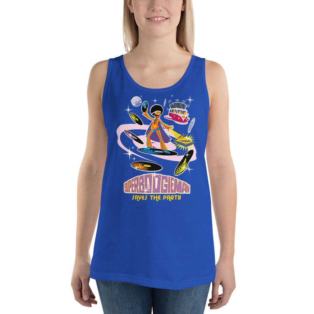 Unisex Tank Top Superboogieman Saves the Party