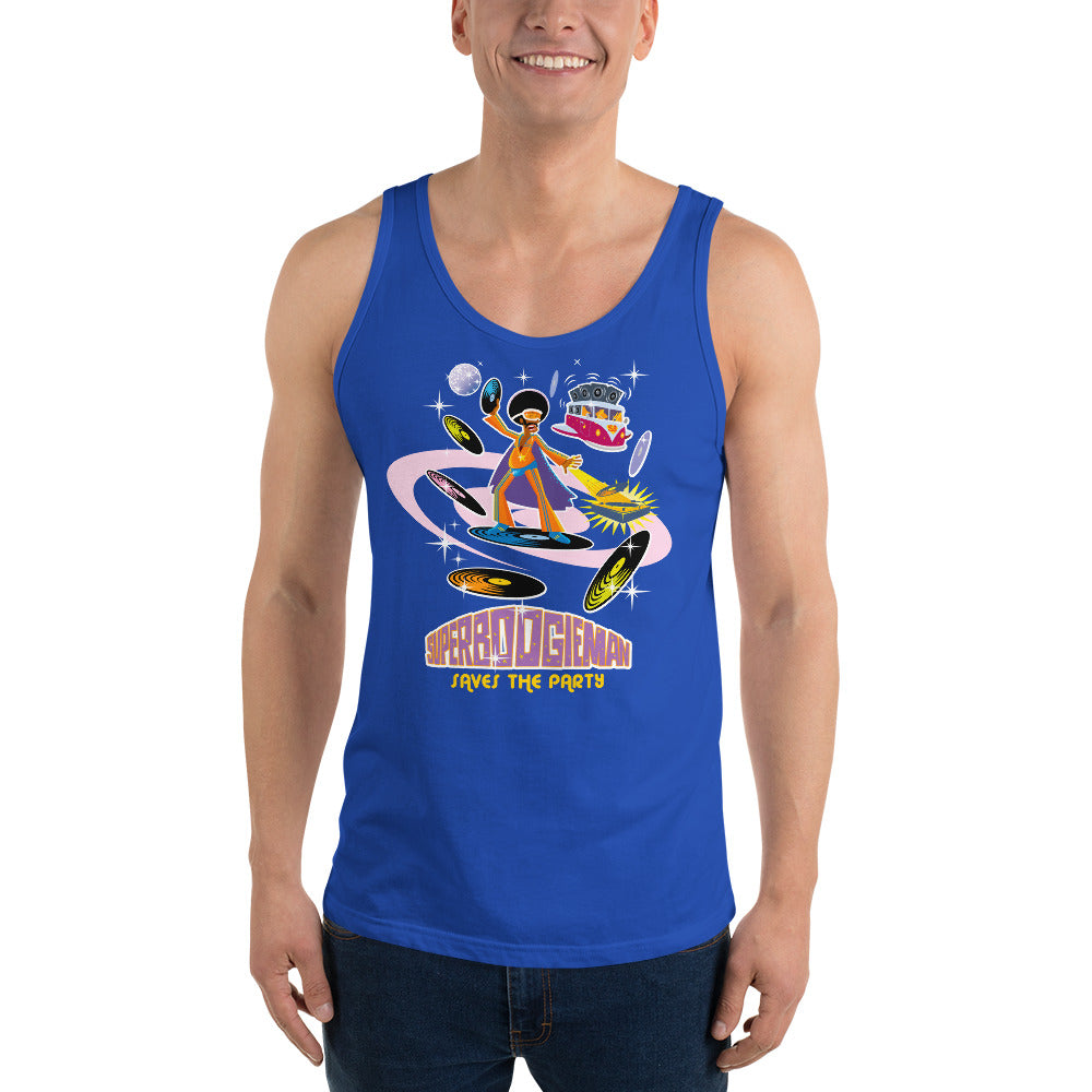 Unisex Tank Top Superboogieman Saves the Party