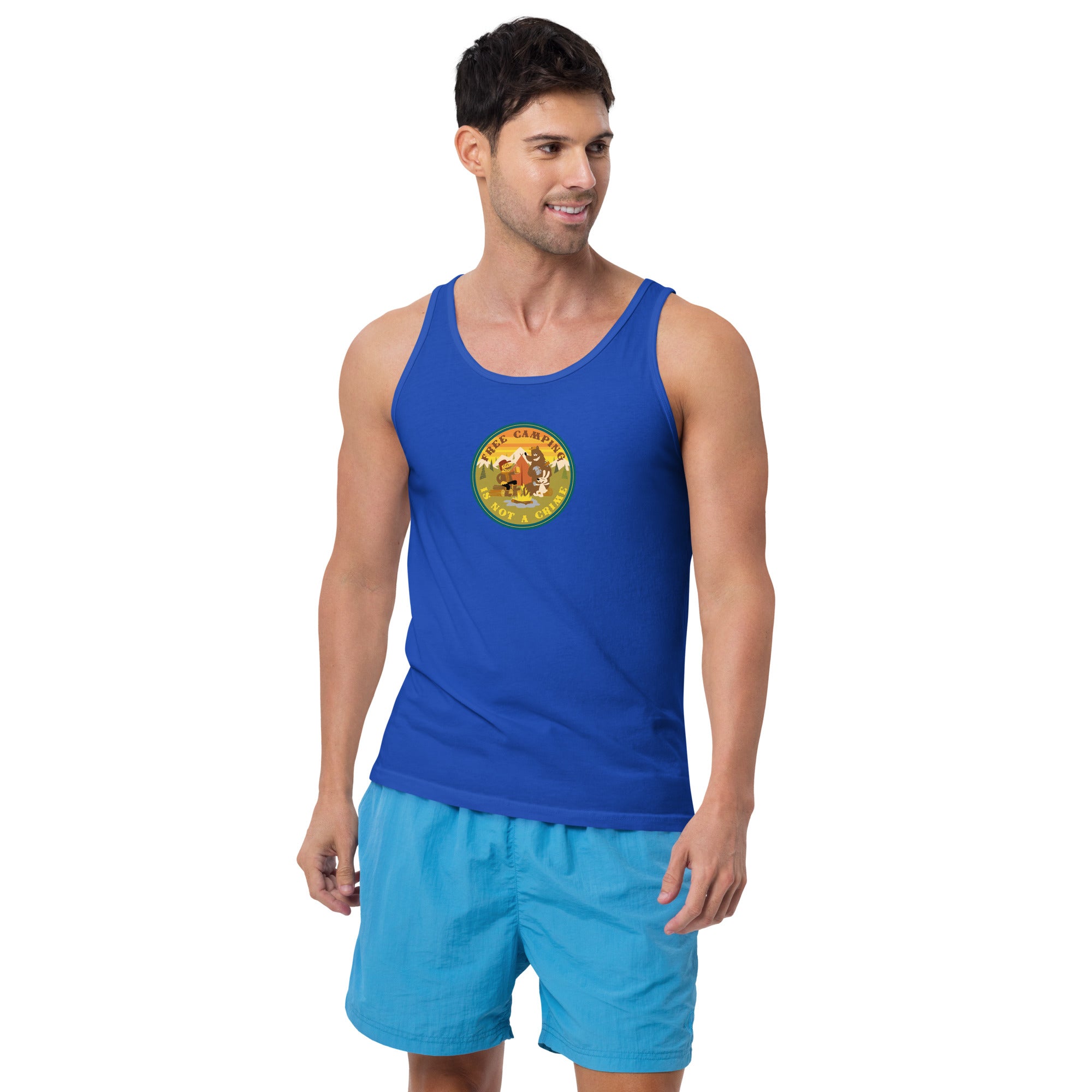 Unisex Tank Top Free camping is not a crime