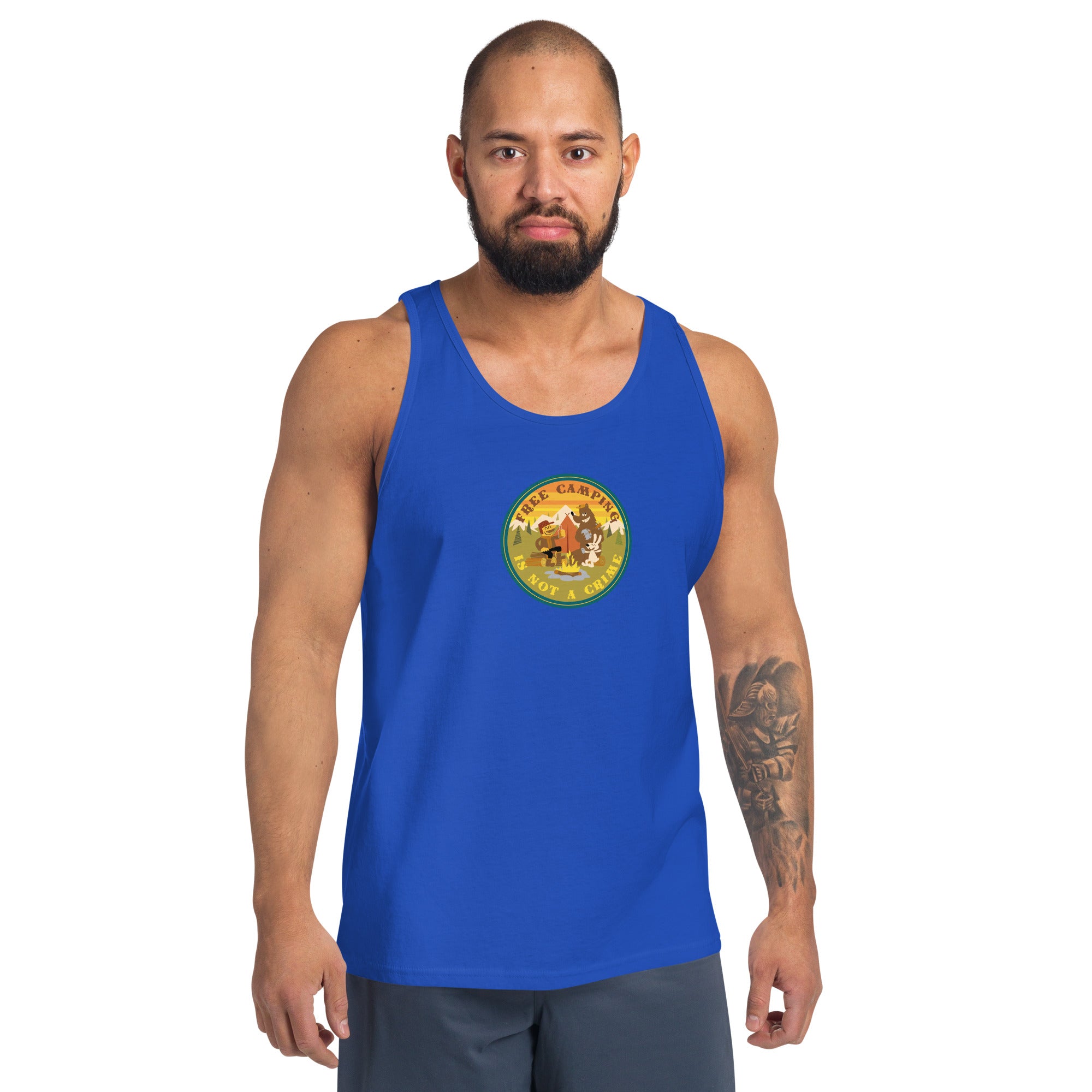 Unisex Tank Top Free camping is not a crime