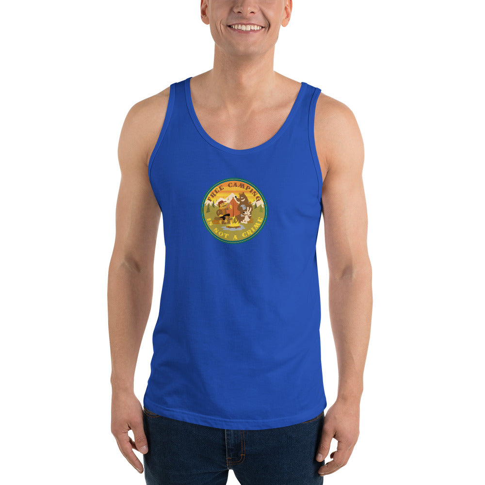 Unisex Tank Top Free camping is not a crime