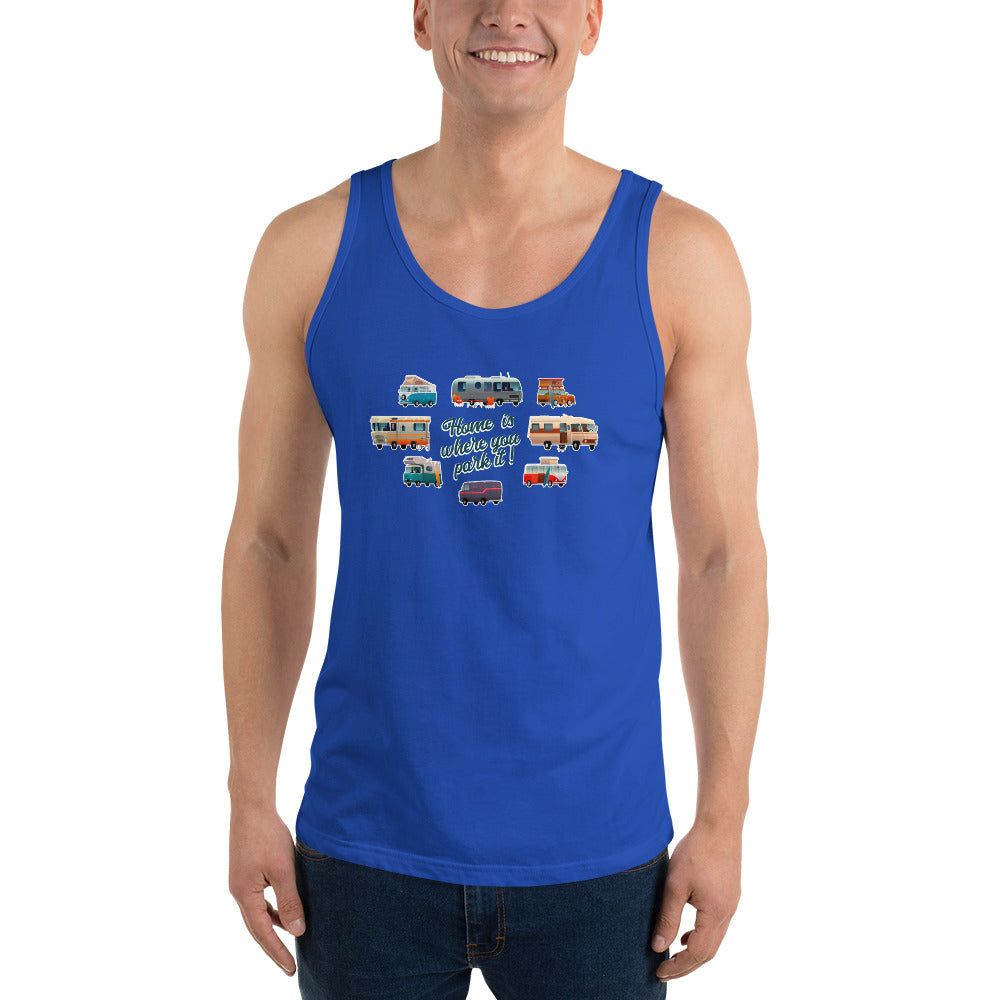 Unisex Tank Top Square Vintage Campers