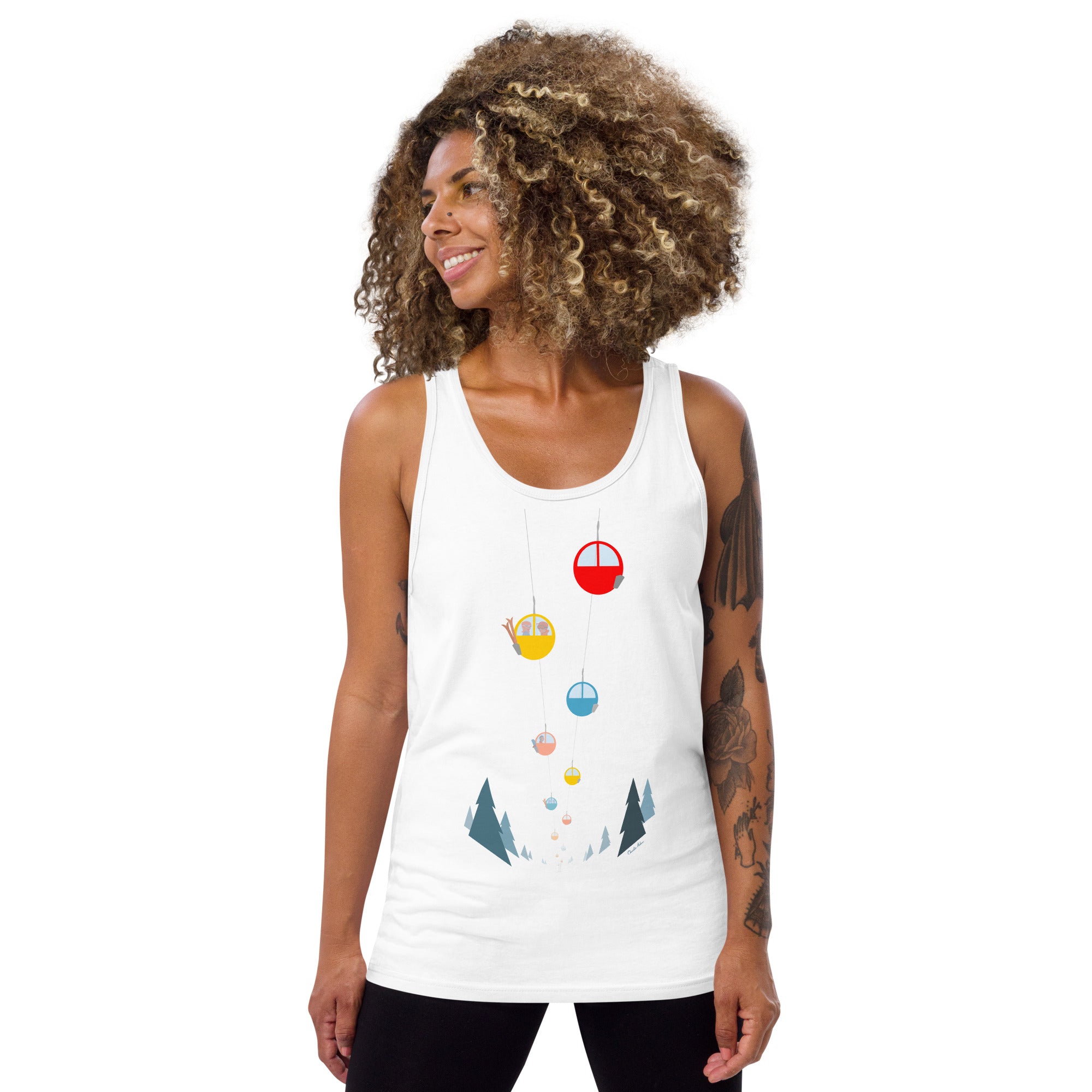 Unisex Tank Top Gondolas in the mist