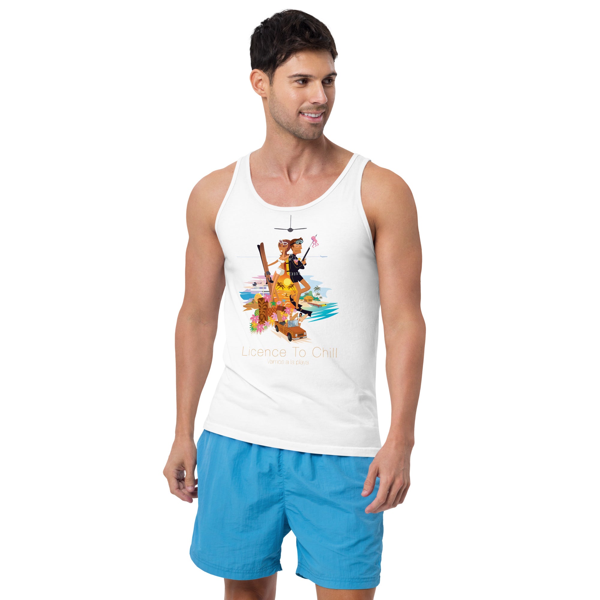 Unisex Tank Top License To Chill Vamos a la Playa