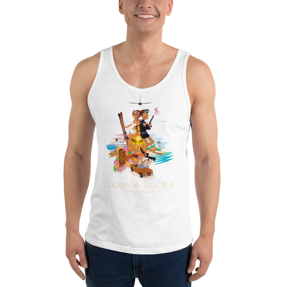 Unisex Tank Top License To Chill Vamos a la Playa