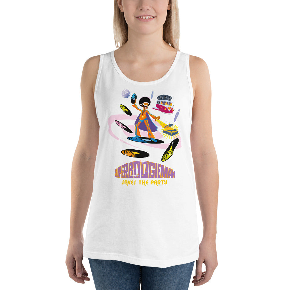 Unisex Tank Top Superboogieman Saves the Party